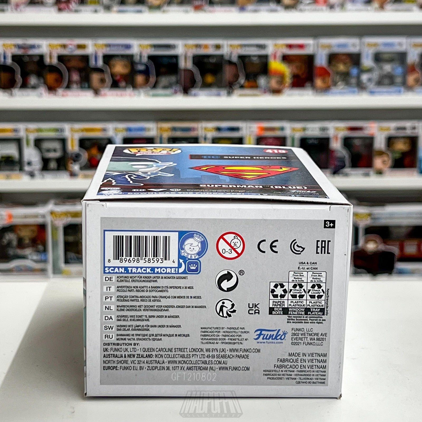 Funko Pop Superman Blue #419 Fall Convention Exclusive Limited Edition 2021