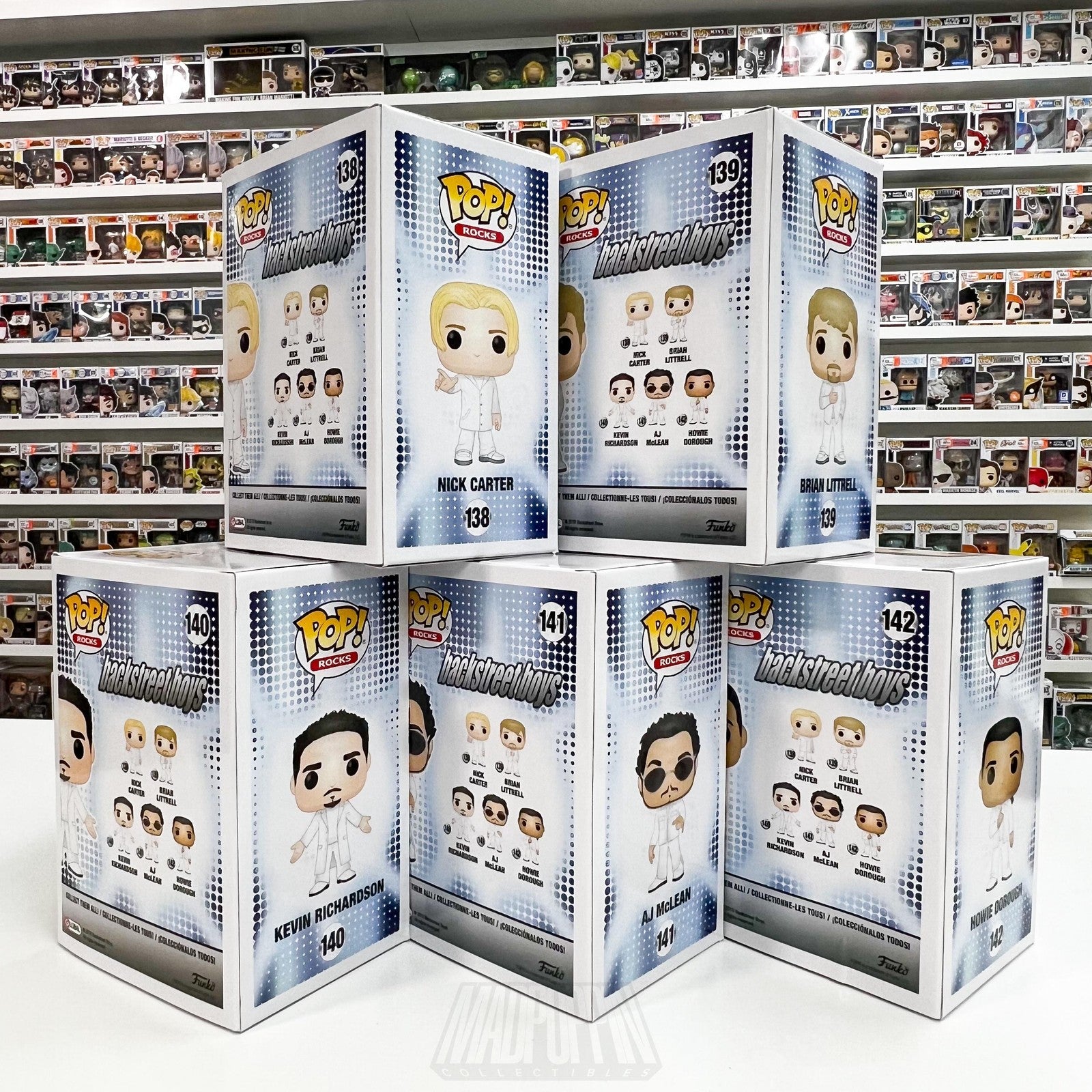 Funko Pop Rocks Backstreet Boys Complete Set 5 Nick Brian Kevin AJ Howie Music