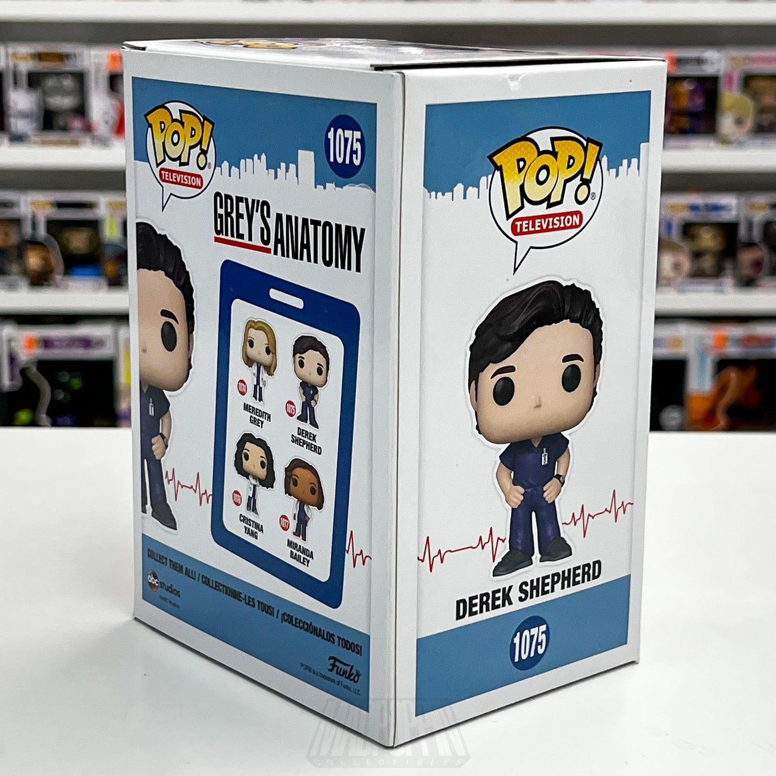 Funko Pop Television Grey's Anatomy Derek Shepherd 1075 Vinyl Figure Doctor NIB4
