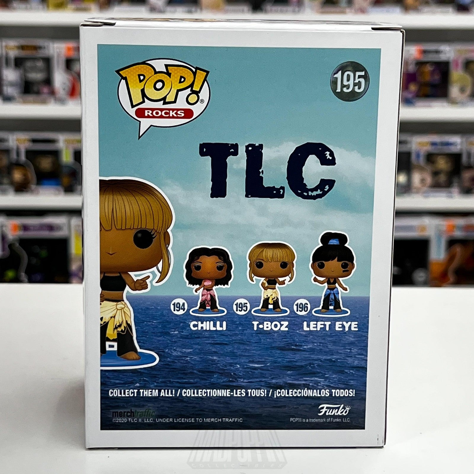 Funko Pop Rocks TLC T-Boz 195 Waterfalls Video Vinyl Figure 90s R&B Atlanta NIB3