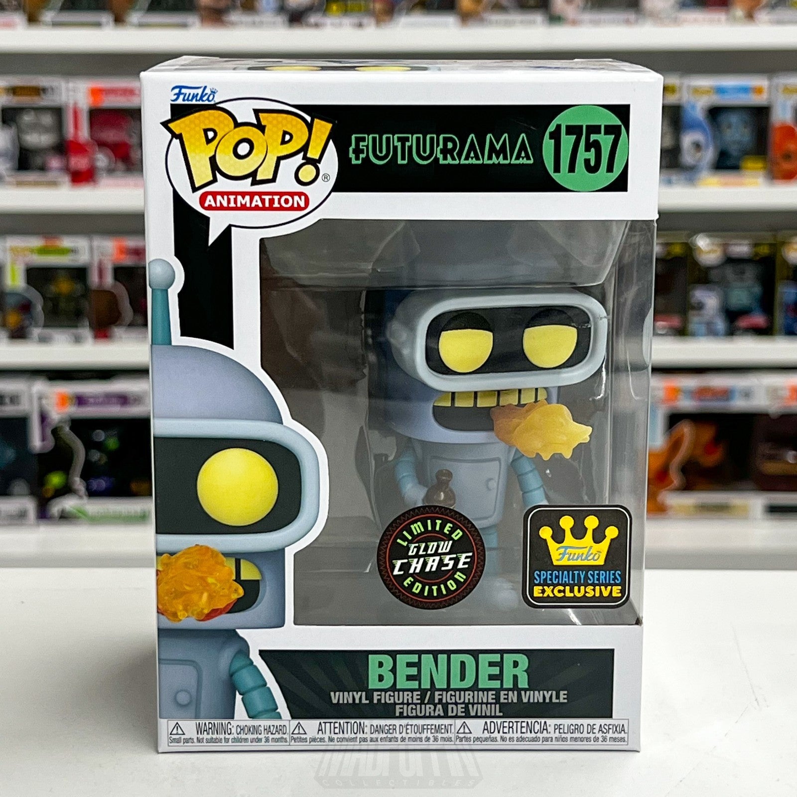 Funko Pop Animation Futurama Bender Specialty Series Chase Glow 1757 Figure Toy1
