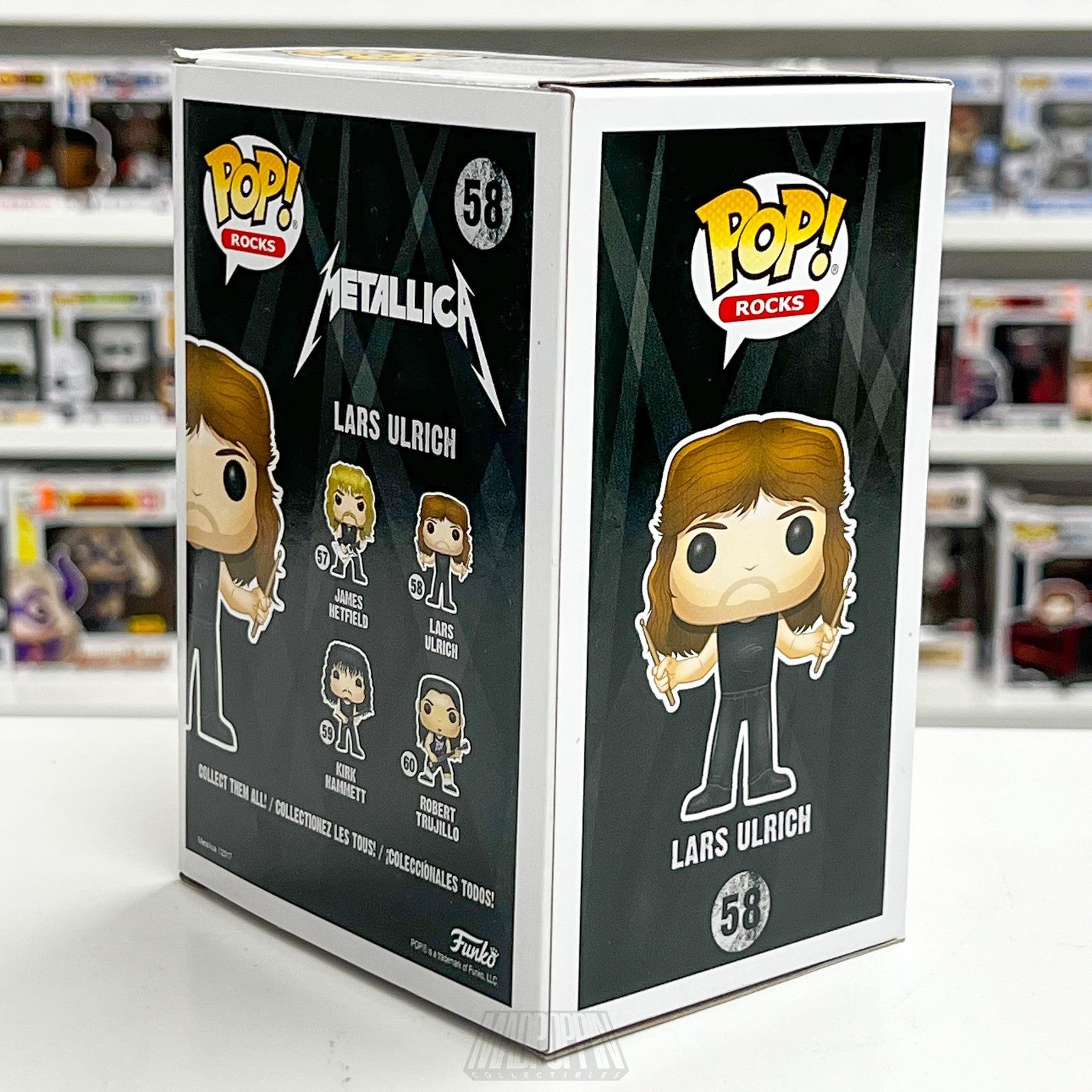 Funko Pop Rocks Metallica Lars Ulrich 58 Vinyl Figure New Box Collectible Gift