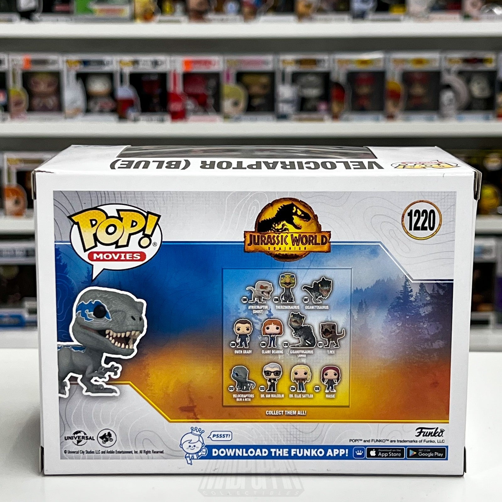 Funko Pop Movies Jurassic World Velociraptor Blue Exclusive 1220 Vinyl Figure3