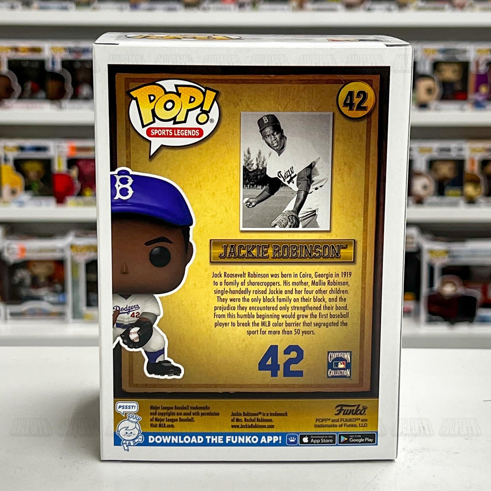 Funko Pop Jackie Robinson Dodgers 42 MLB Sports Legends Vinyl Figure New