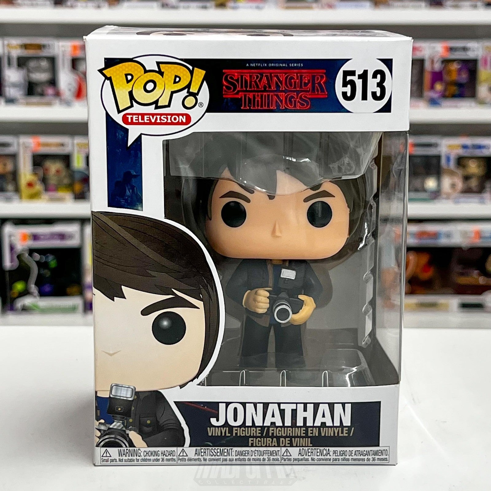 Funko Pop Television Stranger Things Jonathan Byers w/Camera 513 Figure Horror0
