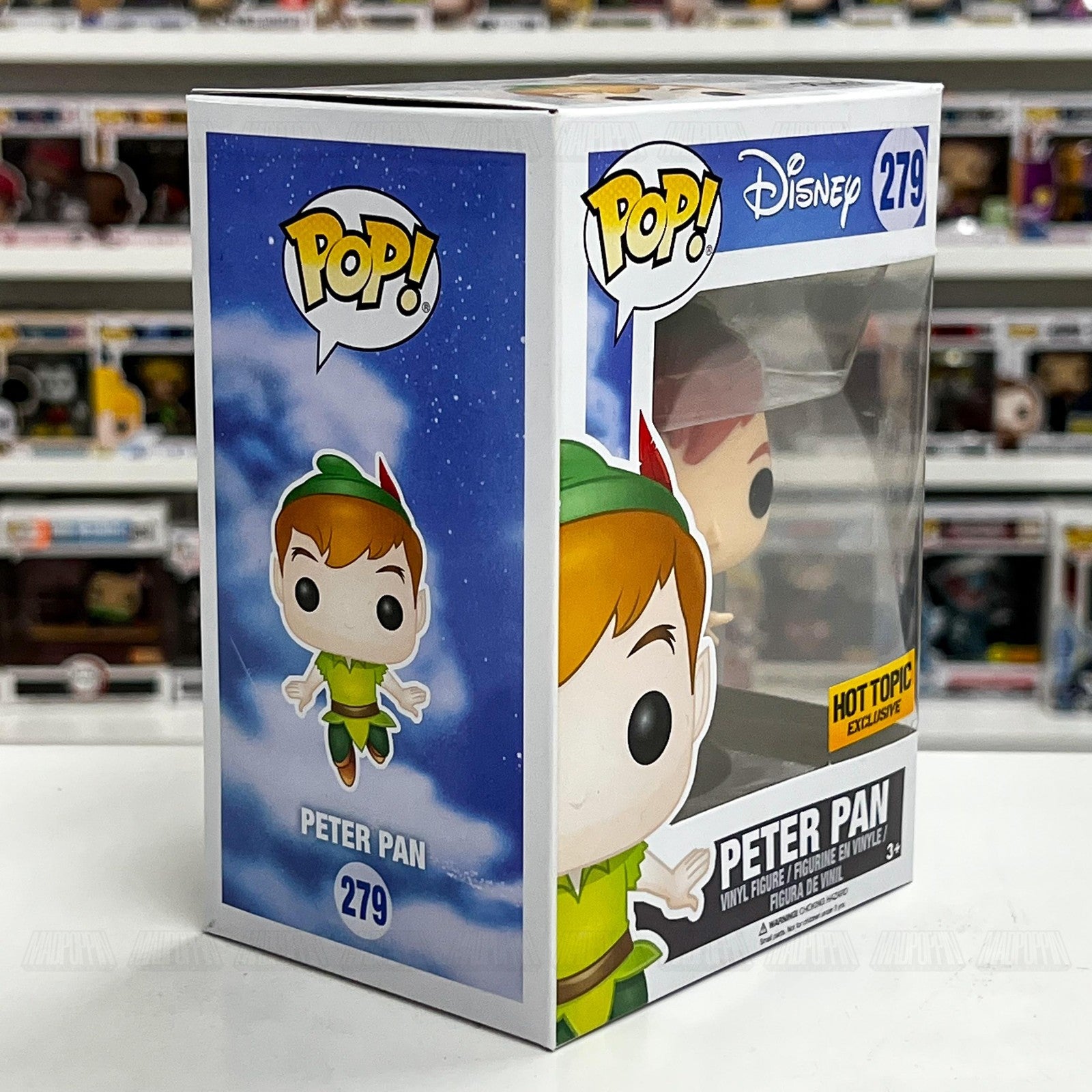 Funko Pop! Disney Peter Pan #279 Hot Topic Exclusive Vinyl Figure Box Damage