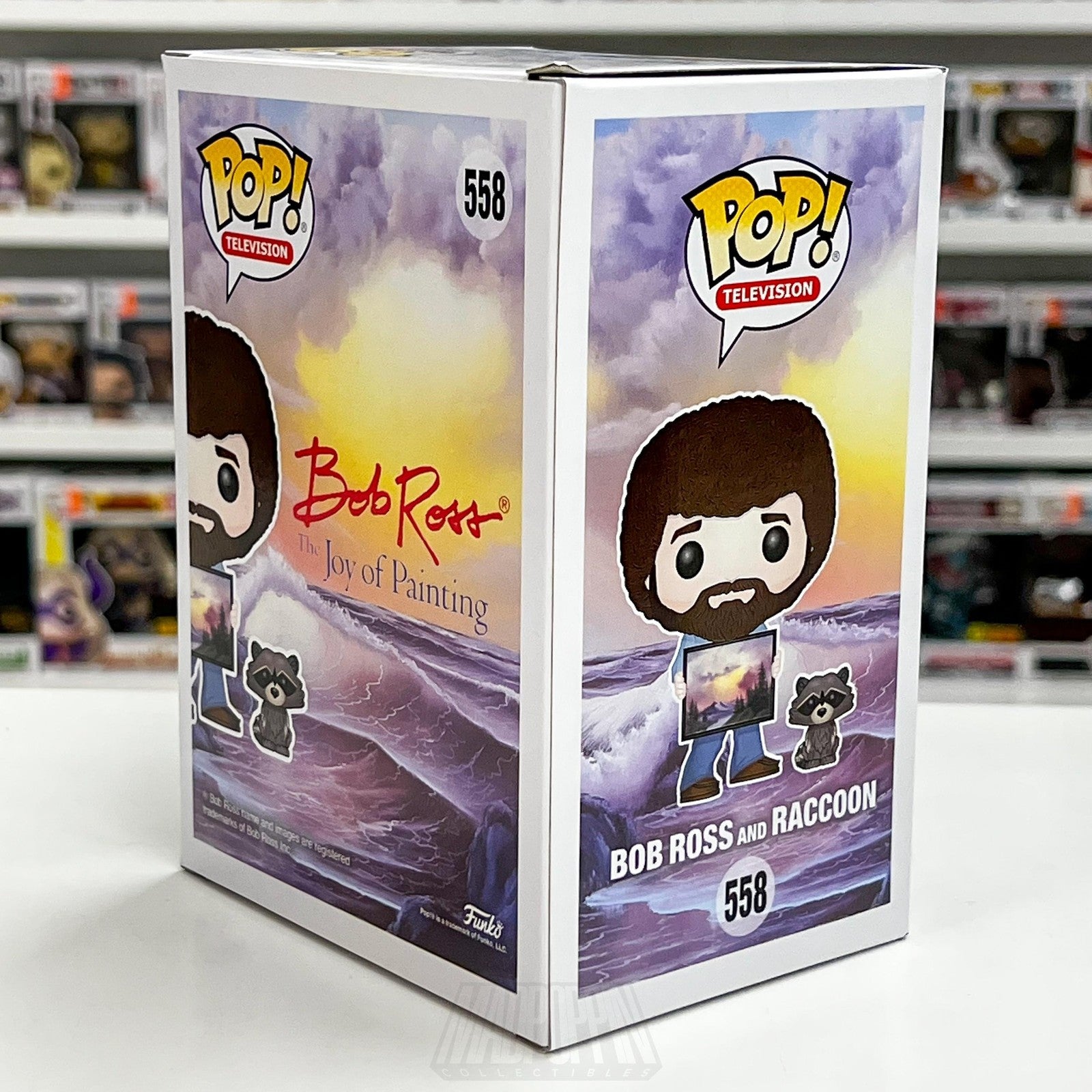 Funko Pop Television Bob Ross Raccoon 558 Joy of Painting Vinyl Figure Toy PBS