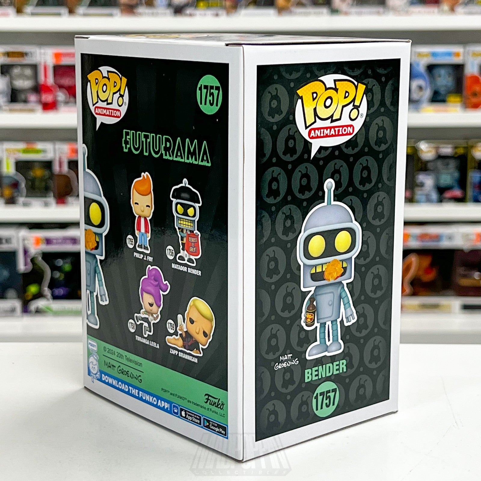 Funko Pop Animation Futurama Bender Specialty Series Chase Glow 1757 Figure Toy5