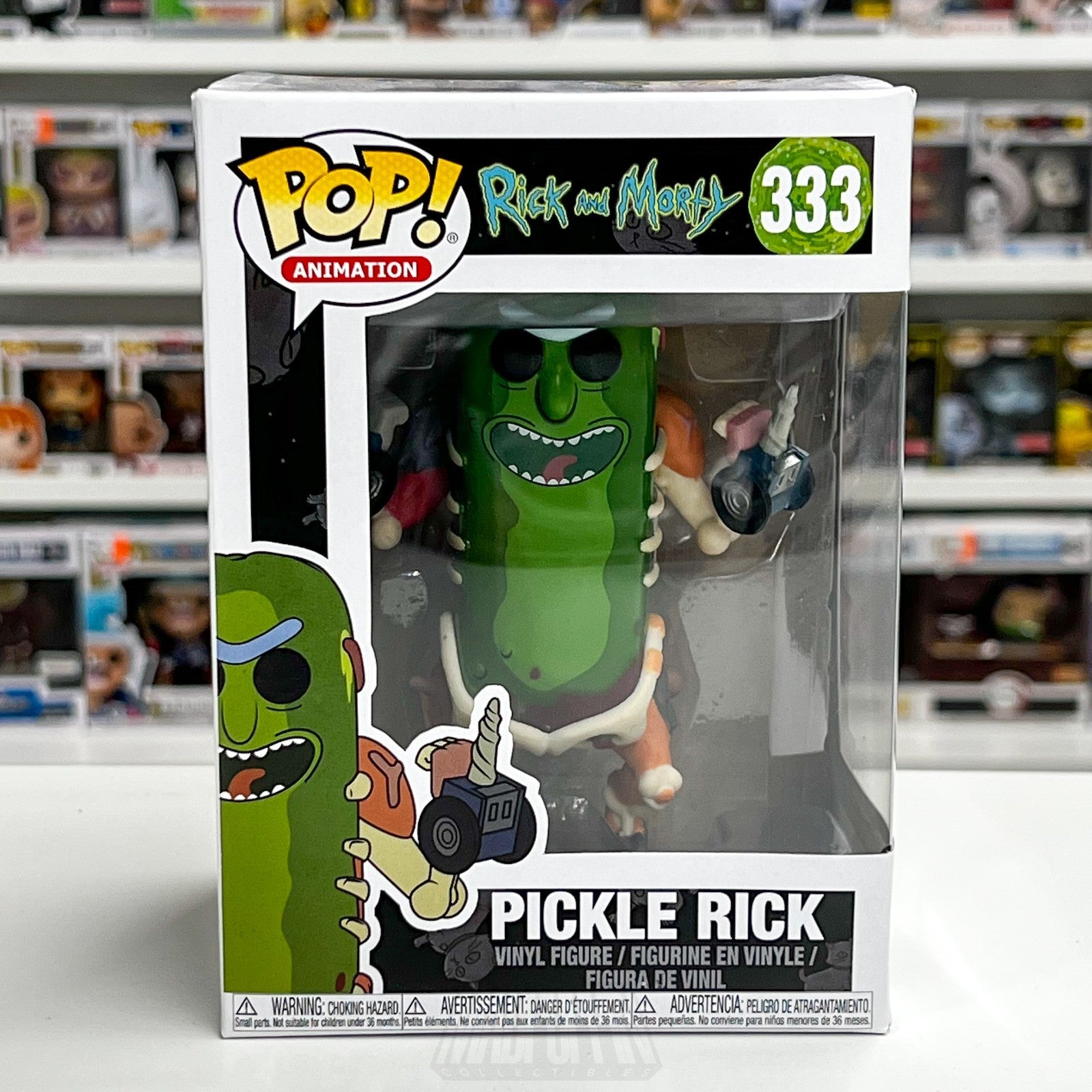 Funko Pop Animation Rick and Morty Pickle Rick 333 Adult Swim Vinyl Figure Toy0