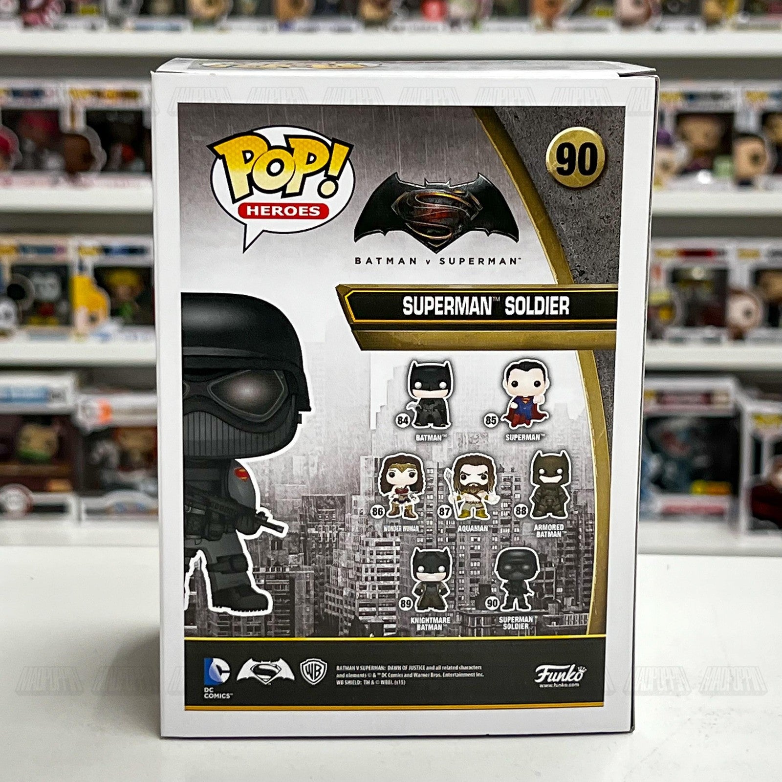 Funko Pop Superman Soldier #90 Batman v Superman DC Comics Vinyl Figure NIB