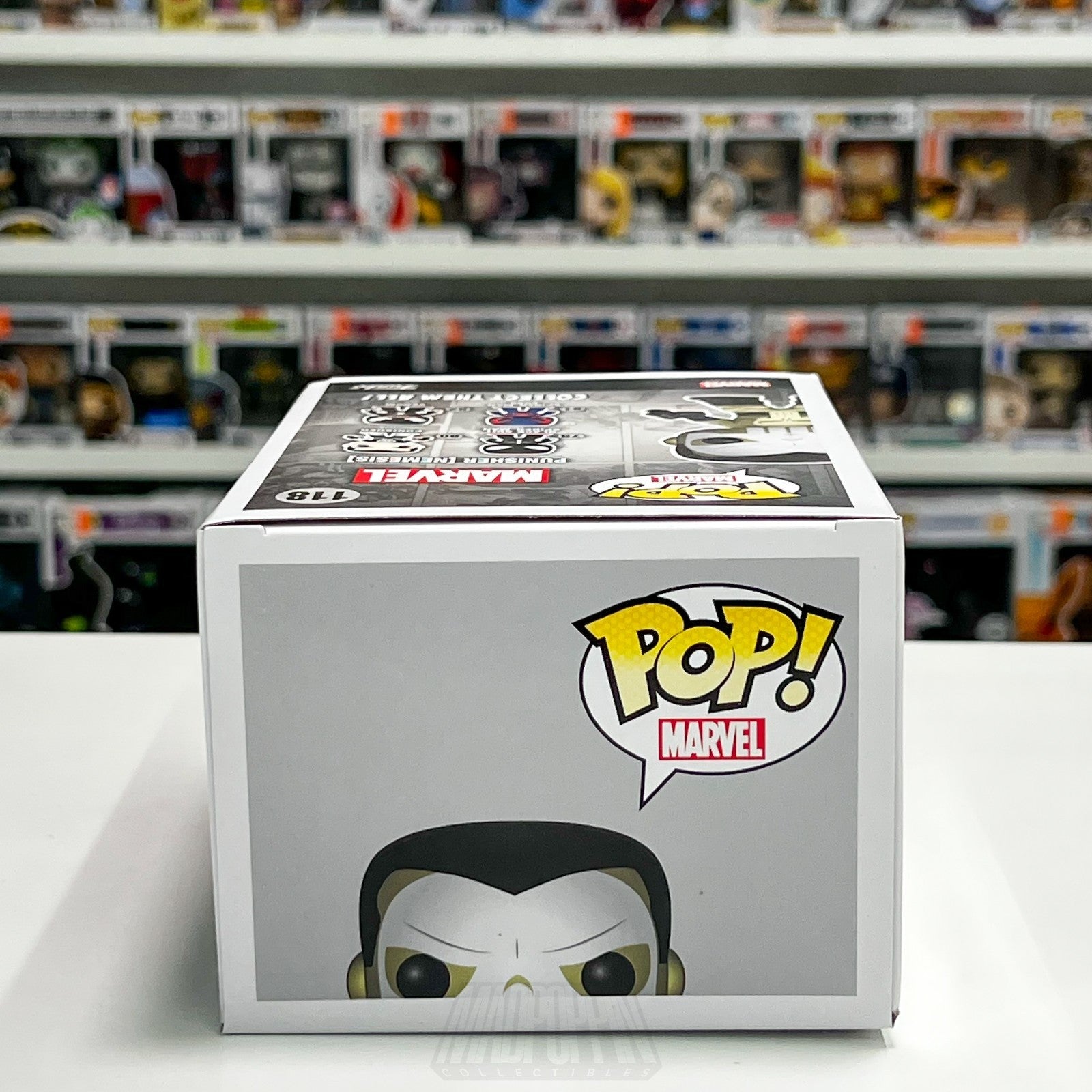 Funko Pop Marvel Punisher (Nemesis) 118 Frank Castle Vinyl Skull Figure Toy NIB6