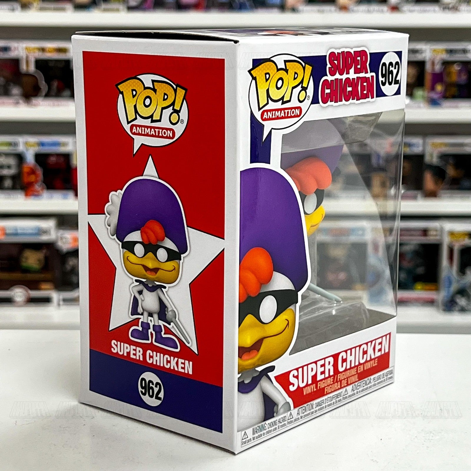 Funko Pop! Animation Super Chicken #962 Vinyl Figure 2021 Jay Ward TV Cartoon