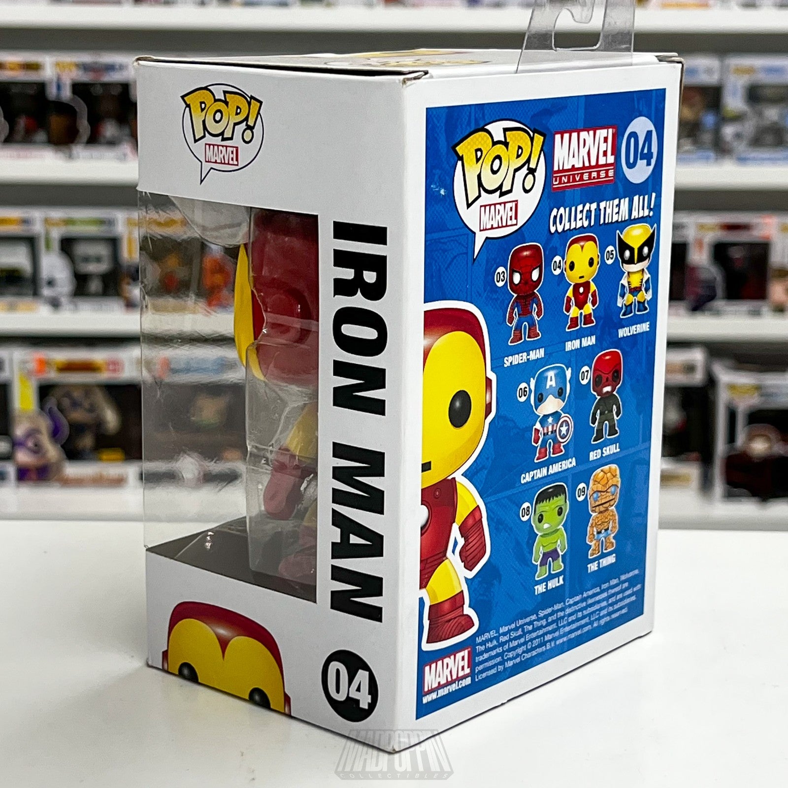 Funko Pop Marvel Universe Iron Man Vinyl Bobblehead 04 Original Hang Tag 2011