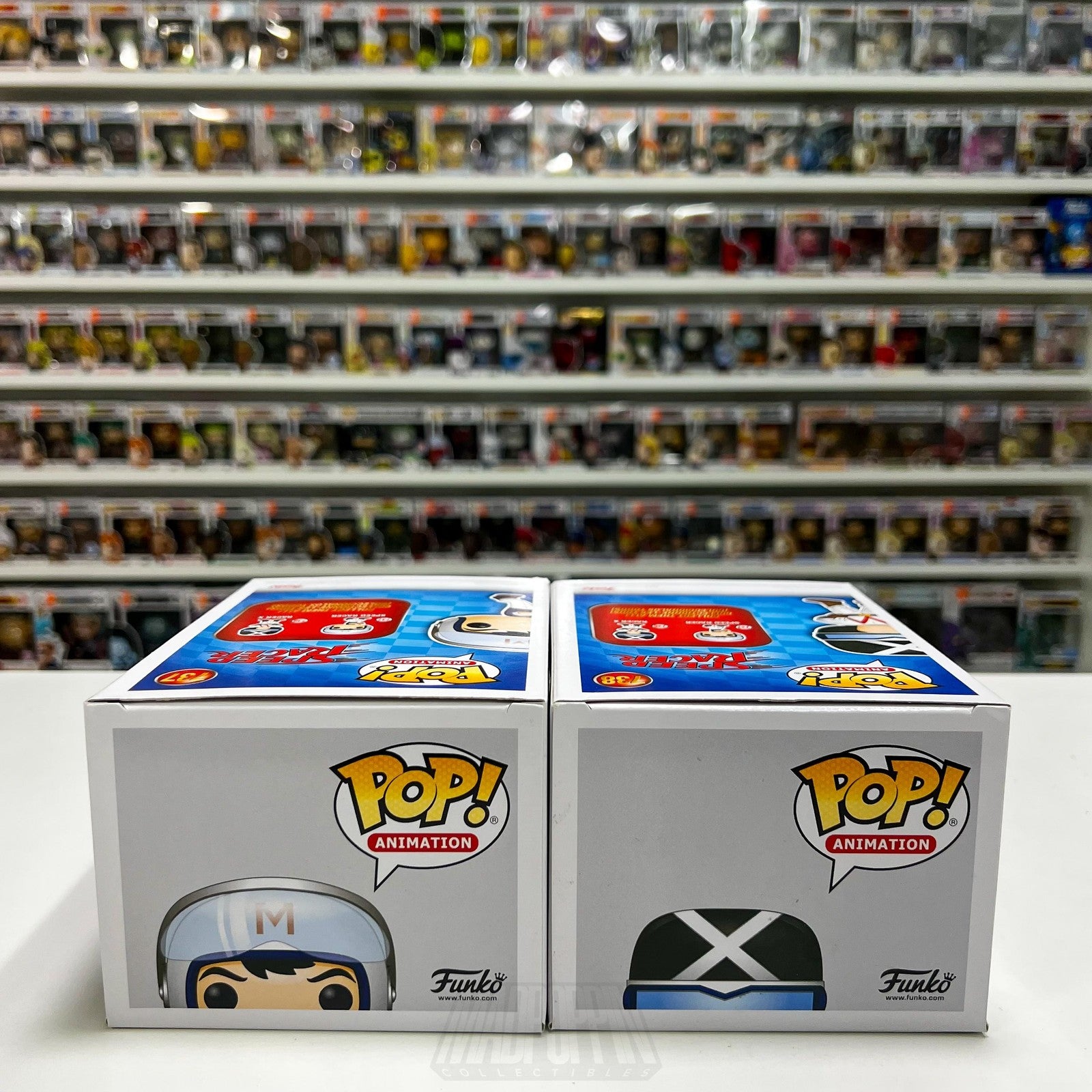 Funko Pop Animation Speed Racer & Racer X 737 738 Set BobbleHead Toy Anime NIB