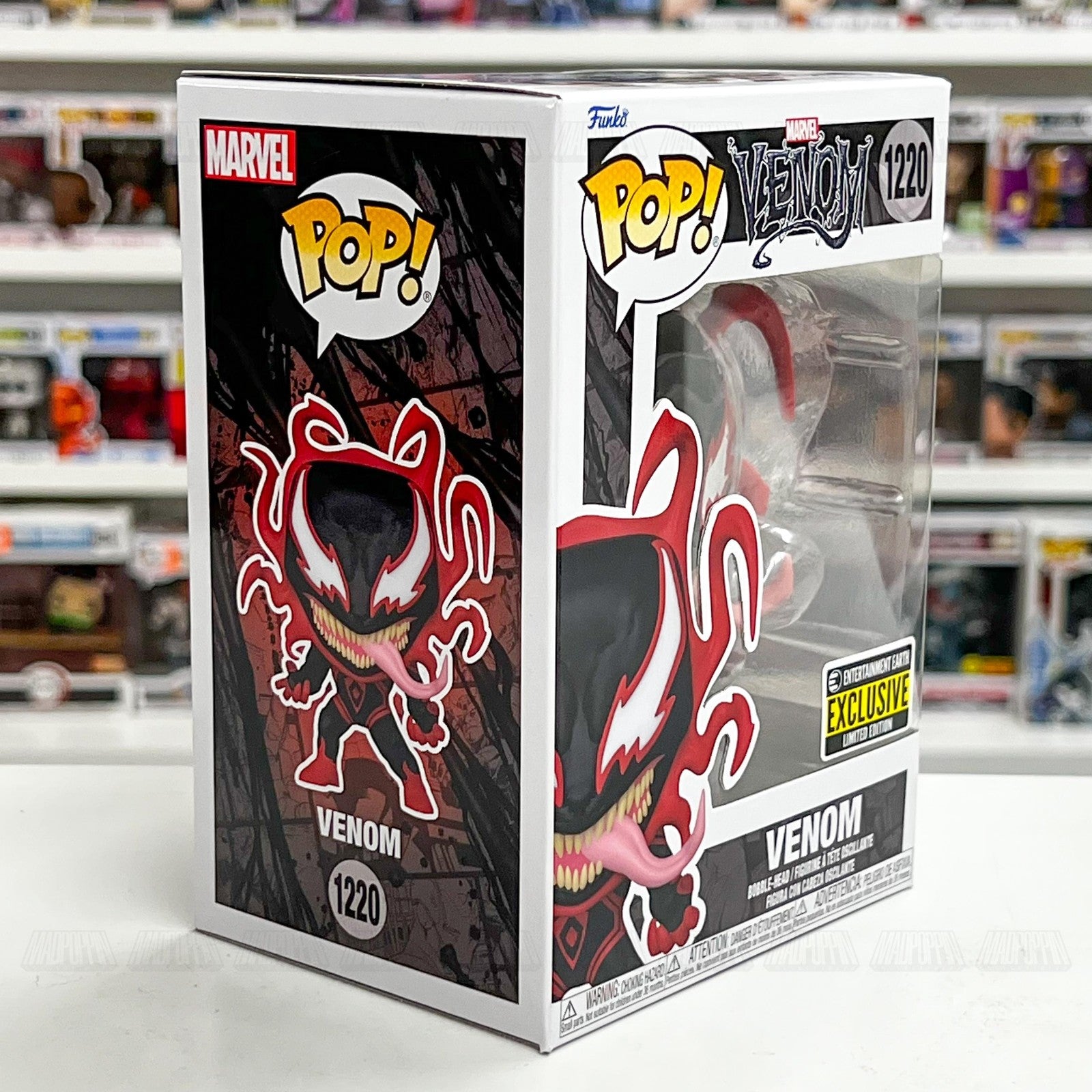 Funko Pop Marvel Venom 1220 Entertainment Earth Exclusive Bobble-Head Figure