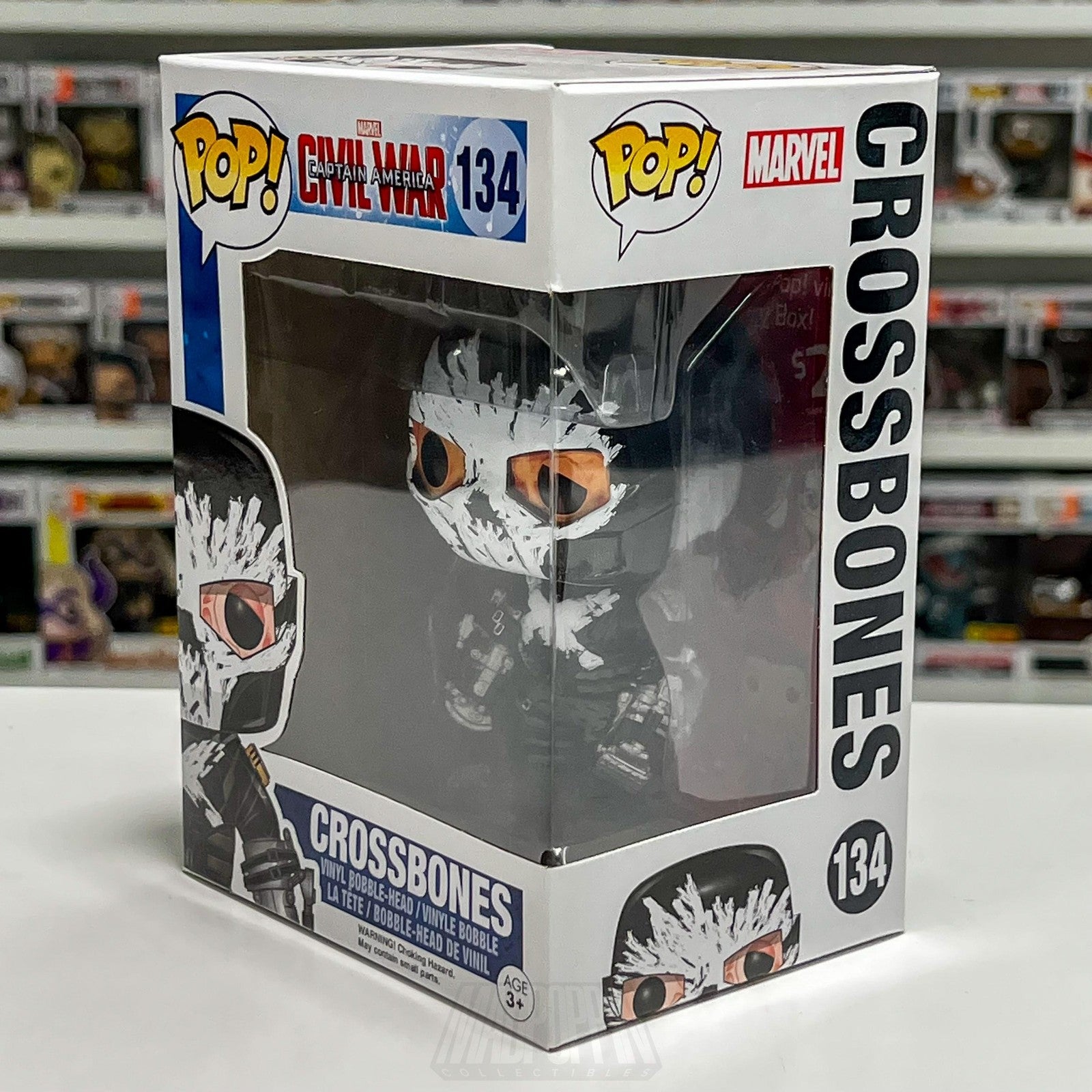 Funko Pop Marvel Captain America Civil War Crossbones 134 Vinyl Bobble-Head Toy