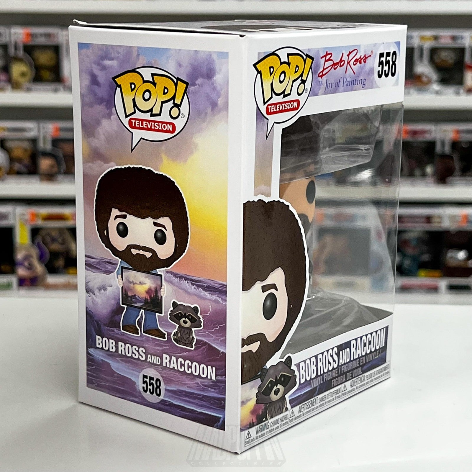 Funko Pop Television Bob Ross Raccoon 558 Joy of Painting Vinyl Figure Toy PBS