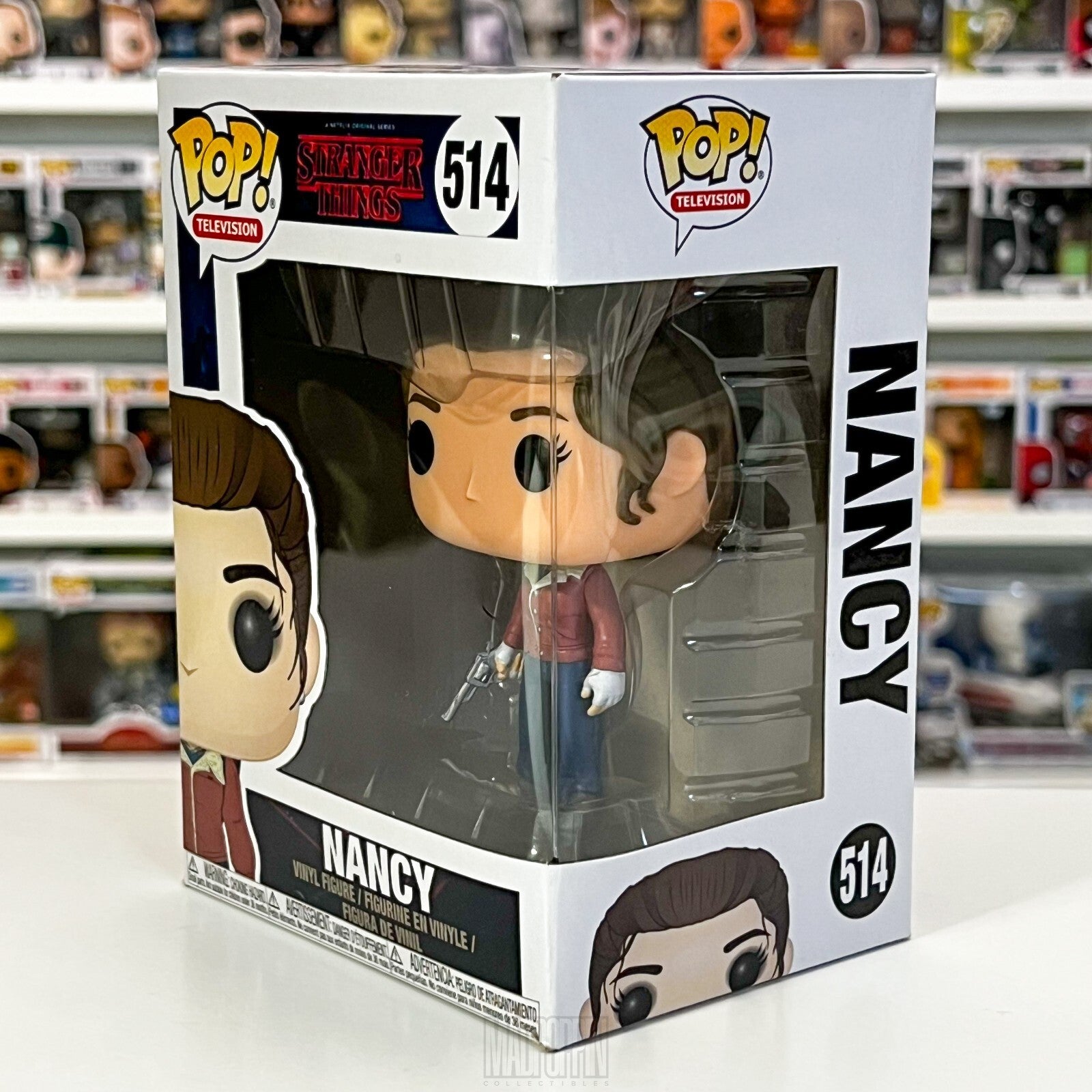 Funko Pop TV Netflix Stranger Things Nancy Wheeler w/Gun Coly Python Vaulted 514