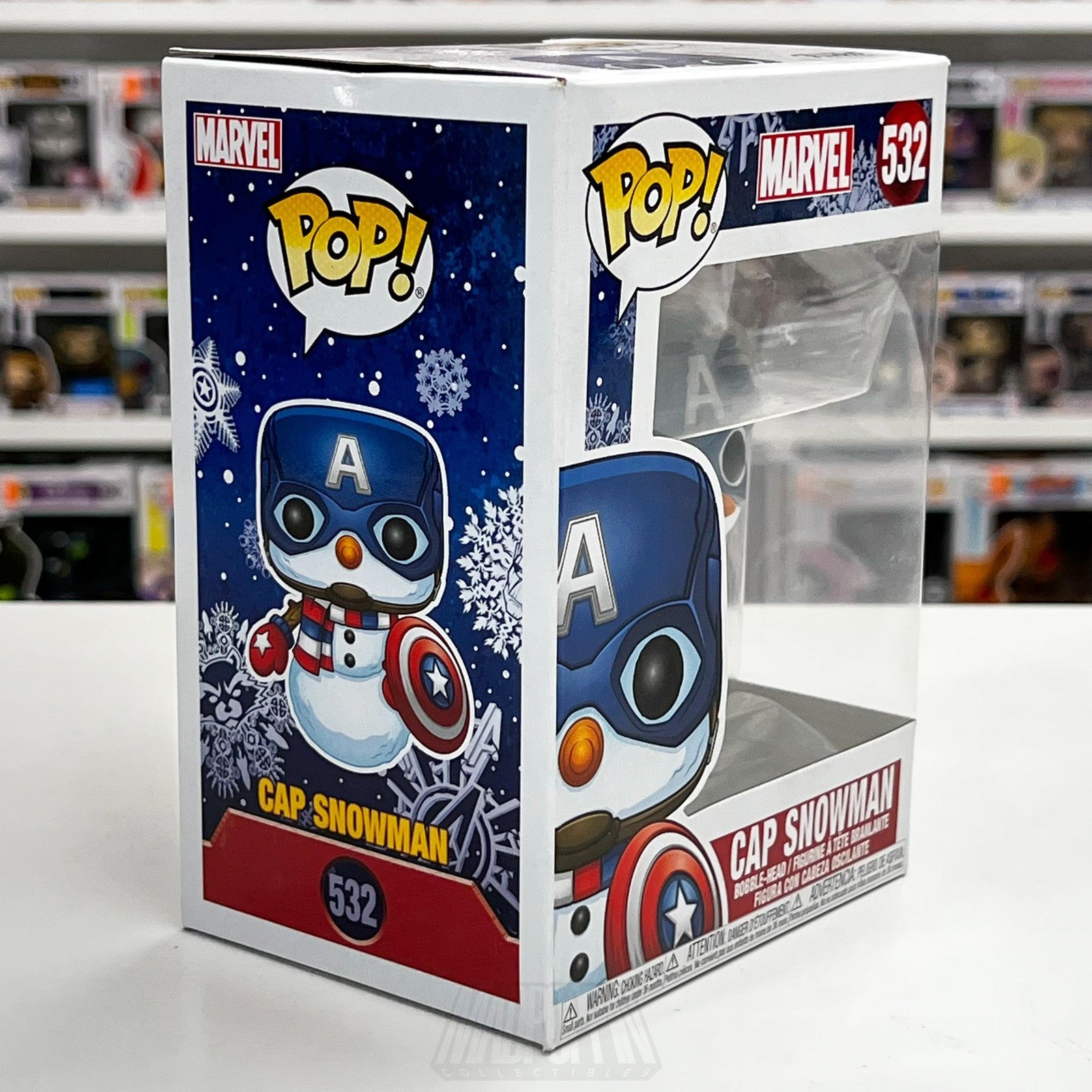 Funko Pop Marvel Holiday Cap Snowman 532 Captain America Bobble-Head Vinyl5