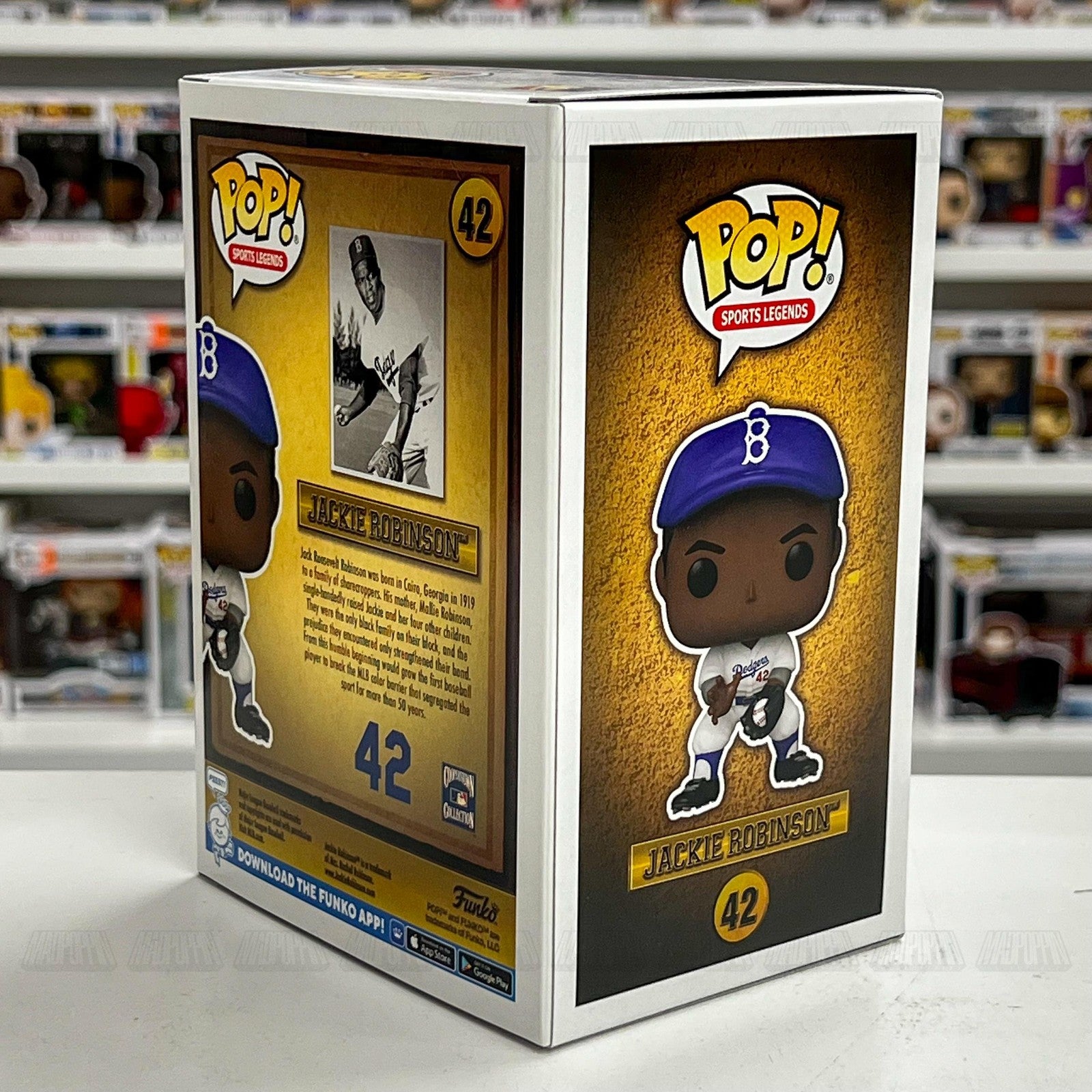 Funko Pop Jackie Robinson Dodgers 42 MLB Sports Legends Vinyl Figure New
