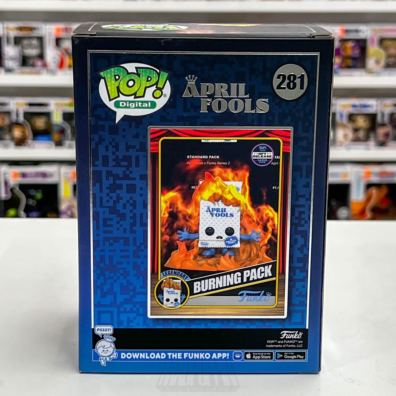 Funko Pop Digital Release April Fools Burning Pack 281 Vinyl Figure 1400 PCS NIB3