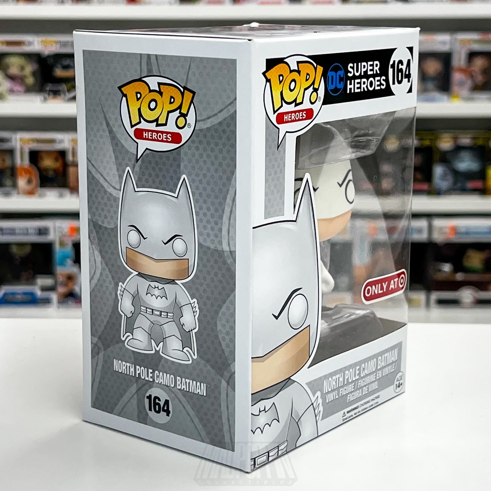 Funko Pop DC Super Heroes North Pole Camo Batman Target 164 White Vinyl Figure5