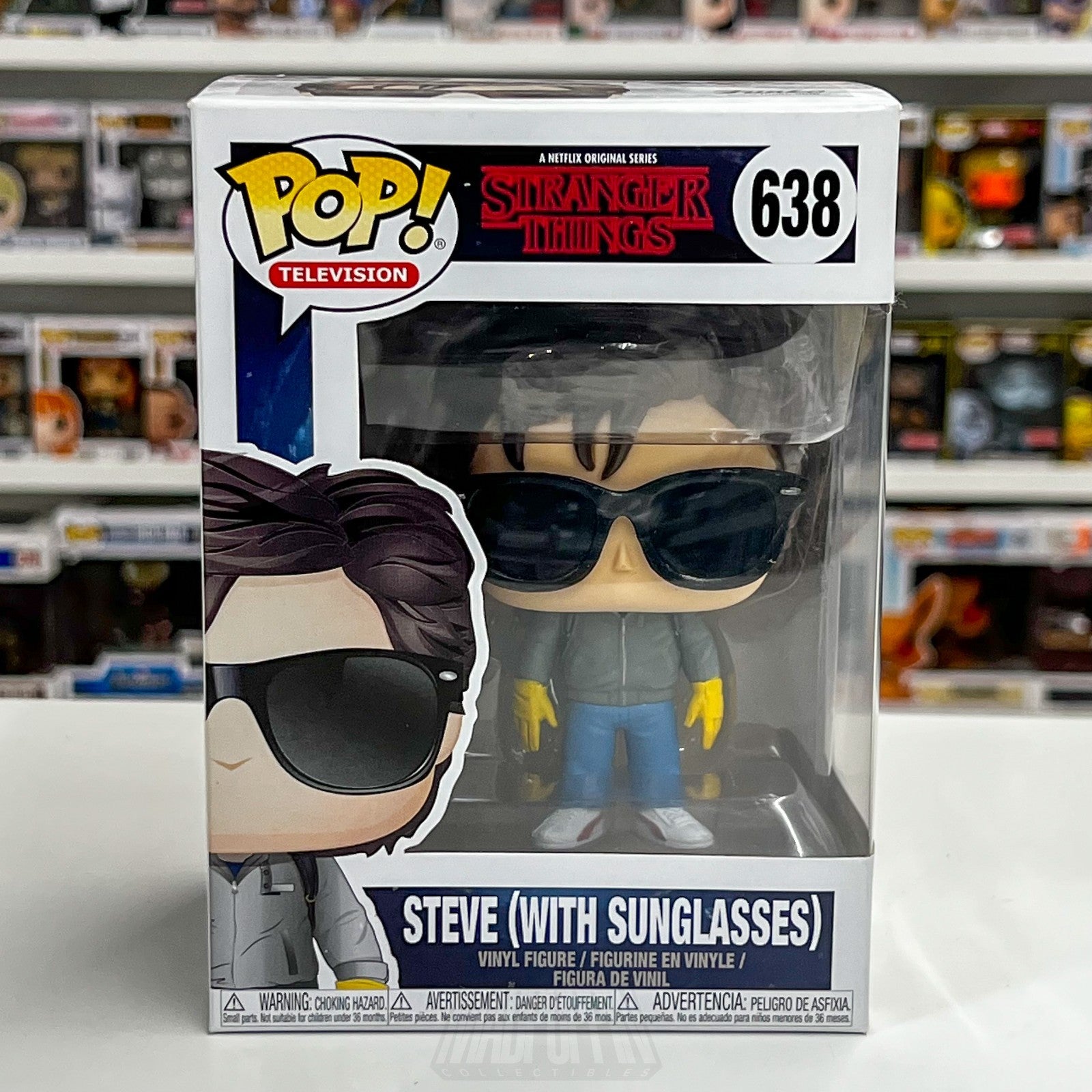 Funko Pop Television Stranger Things Steve w/Sunglasses 638 Netflix Vinyl Figure0