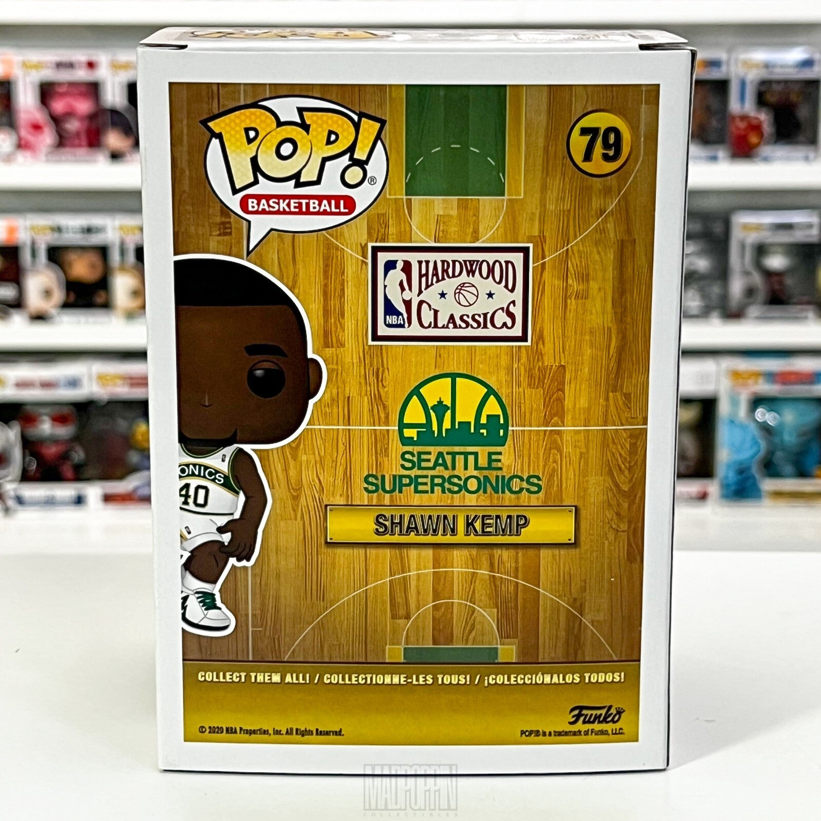 Funko Pop NBA Basketball Seattle Supersonics Shawn Kemp Home Jersey Vaulted 79