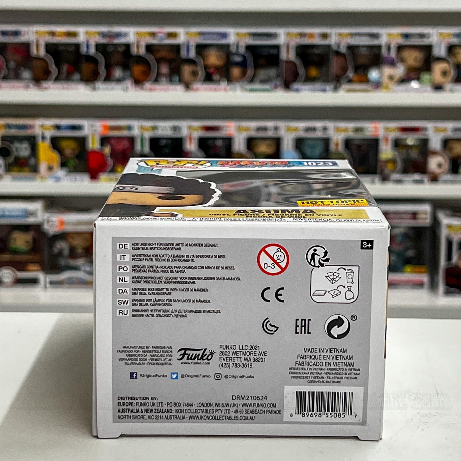 Funko Pop Naruto Shippuden Asuma #1023 Hot Topic Exclusive Vinyl Figure NIB