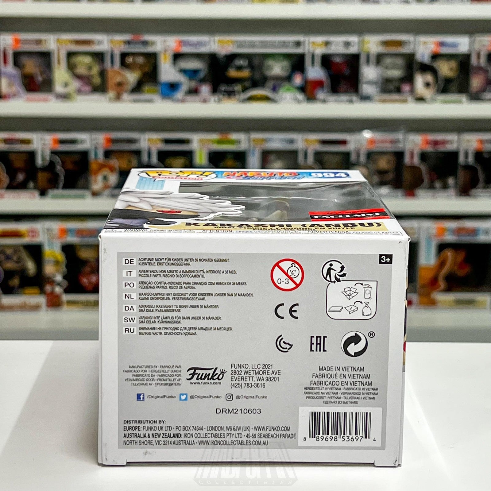 Funko Pop Naruto Shippuden Kakashi Anbu 994 AAA Anime Exclusive Vinyl Figure
