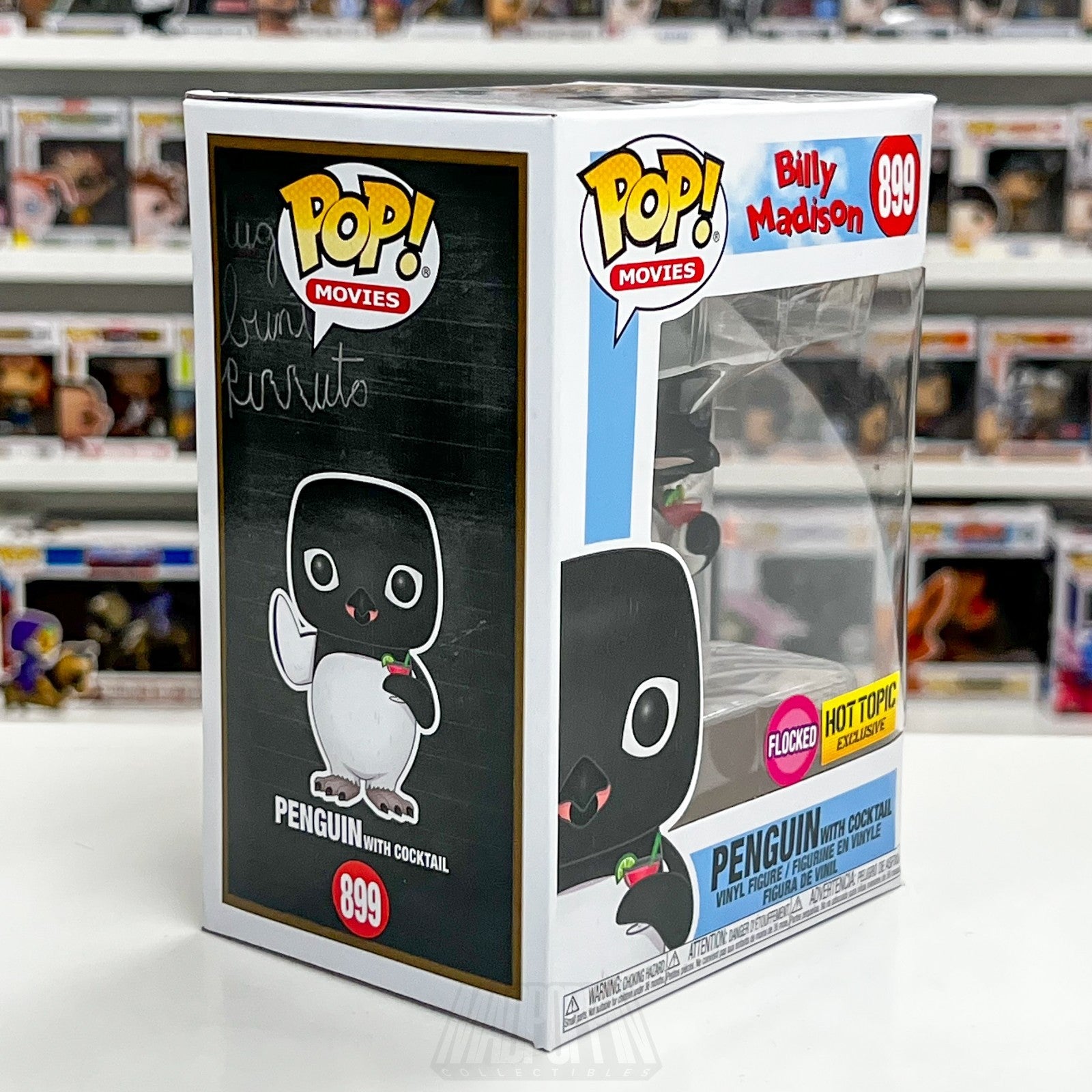 Funko Pop Movies Billy Madison Penguin w/Cocktail Hot Topic Flocked 899 Figure5