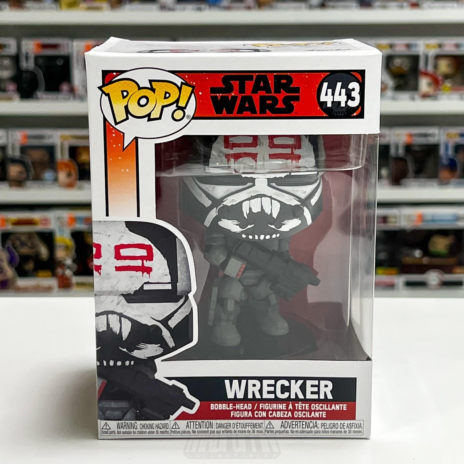 Funko Pop Star Wars The Bad Batch Wrecker 443 BobbleHead Figure Clone Troopers