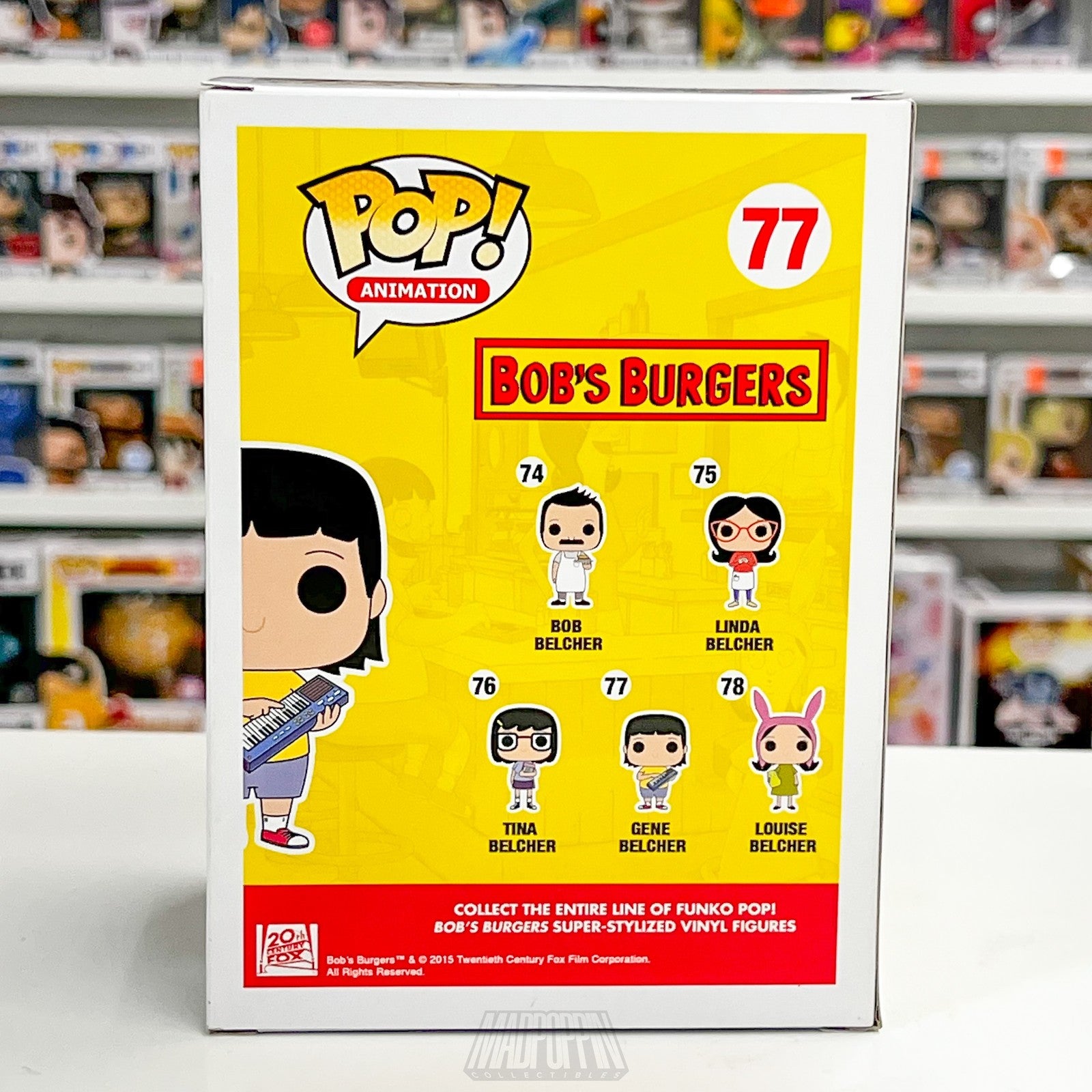 Funko Pop Bobs Burgers Gene Belcher Vinyl Figure 77 Keytar Animation Collectible