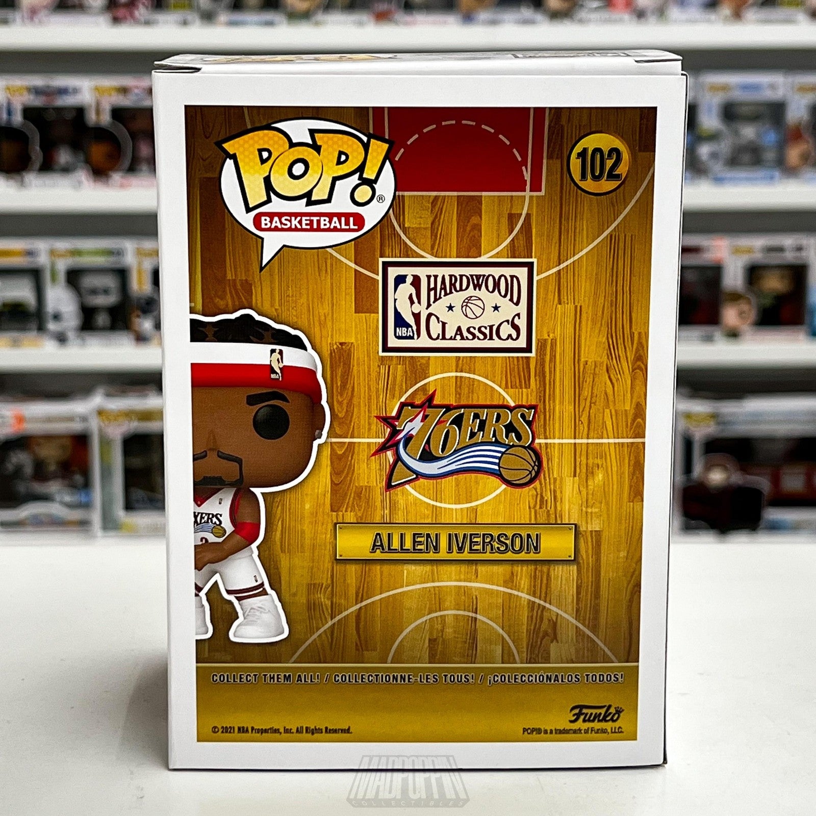 Funko Pop Allen Iverson 76ers NBA Basketball Figure 102 Hardwood Classics New