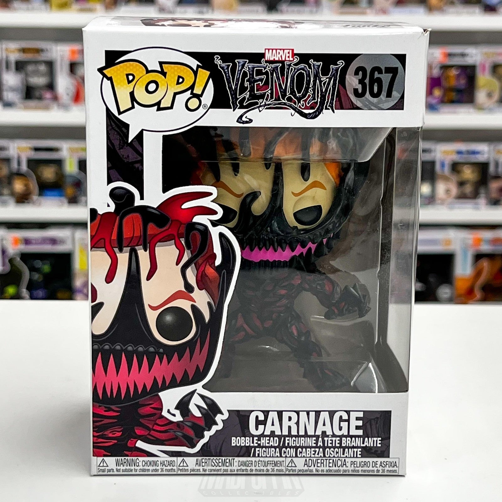 Funko Pop! Marvel Venom Carnage #367 Bobblehead Vinyl Figure 2018 Boxed Toy0