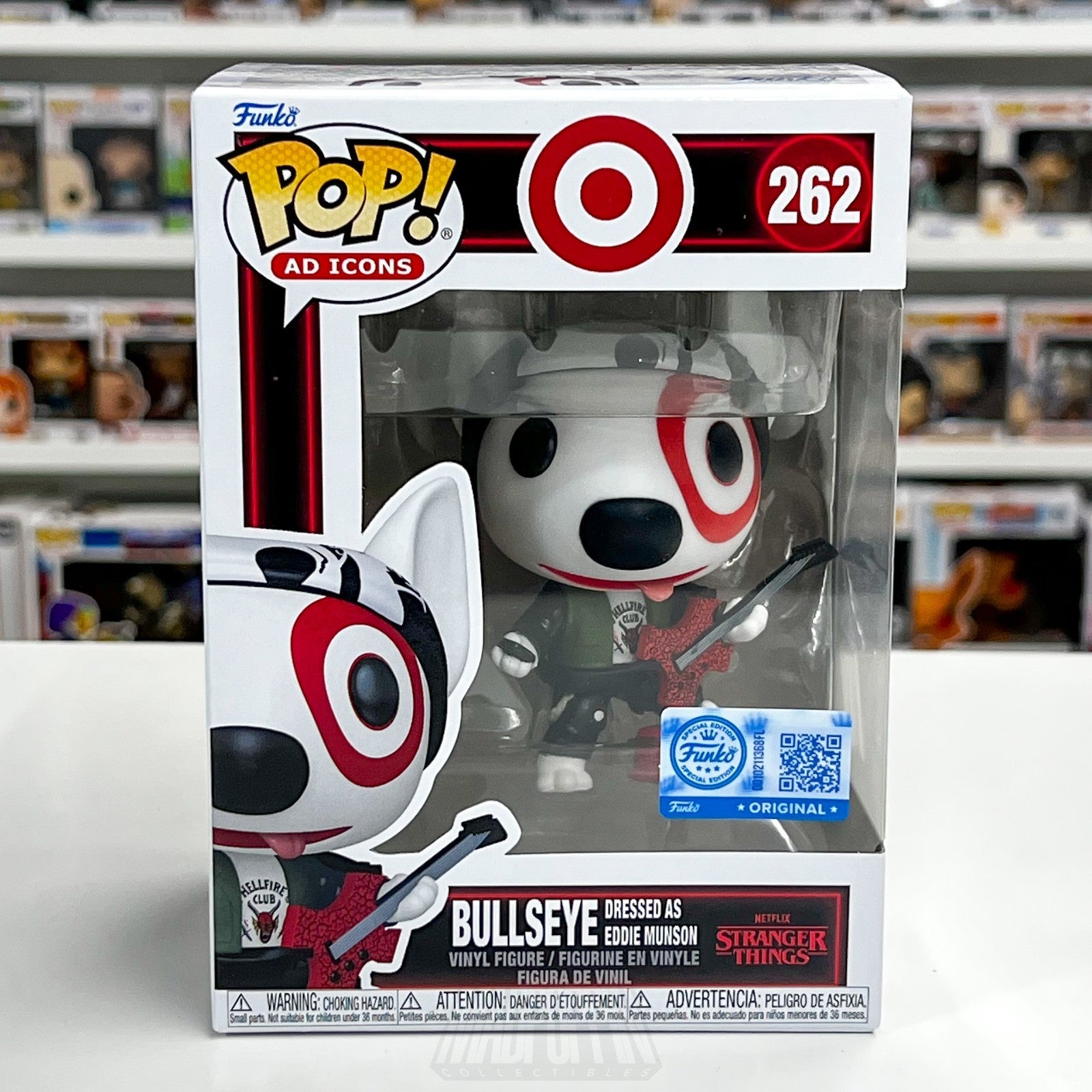 Funko Pop Ad Icons Target Bullseye Dressed As Eddie Munson Target 262 Vinyl Toy0