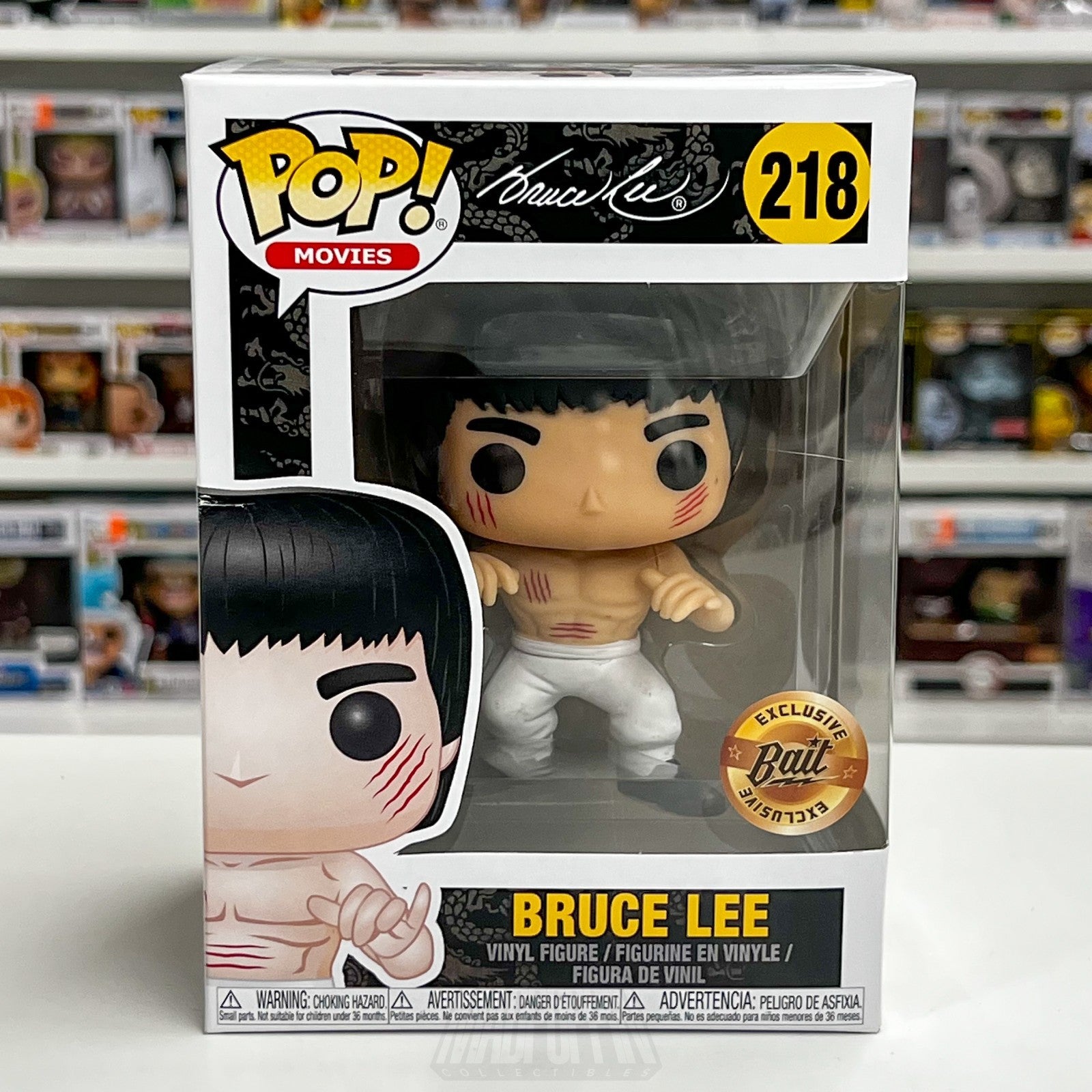 Funko Pop Movies Bruce Lee Enter The Dragon White Pants BAIT 218 Vinyl Figure0