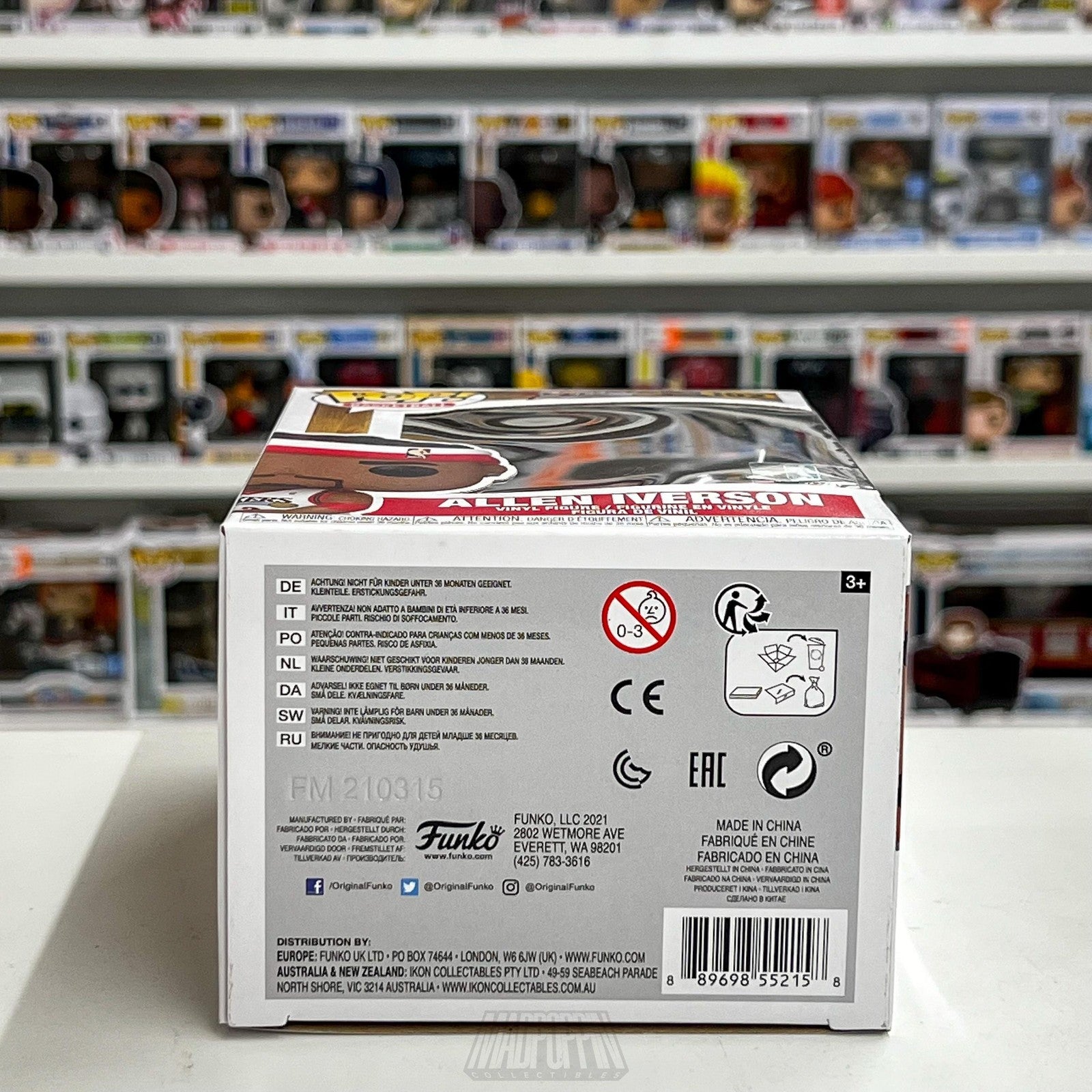 Funko Pop Allen Iverson 76ers NBA Basketball Figure 102 Hardwood Classics New