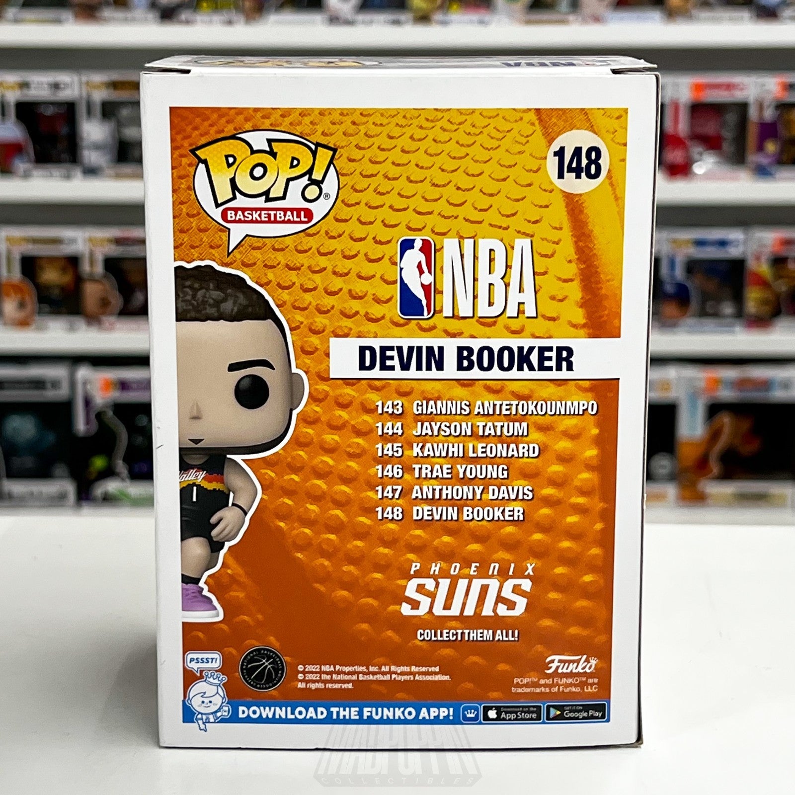 Funko Pop Basketball NBA Phoenix Suns Devin Booker 148 Star Guard Vinyl Figure3