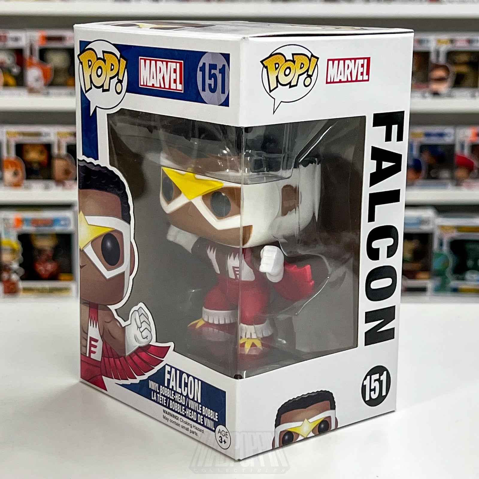 Funko Pop Marvel Falcon 151 Vinyl Bobble-Head Figure Box Sam Wilson Avengers Toy
