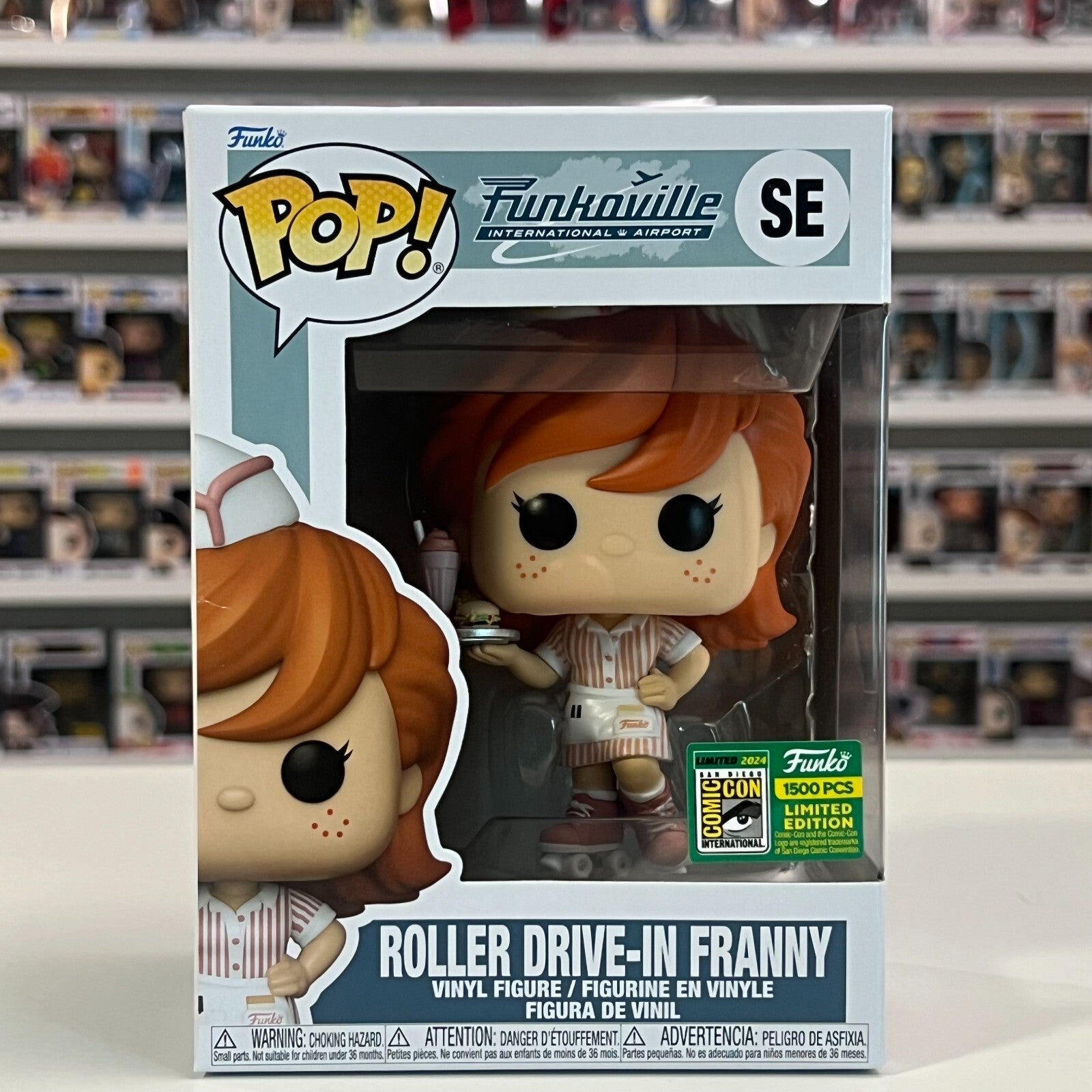 Funko Pop Funkoville Roller Drive In Franny SDCC 2024 Official Sticker SE