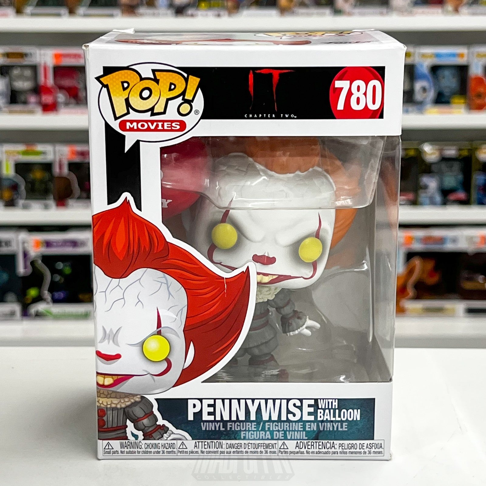 Funko Pop Movies IT Pennywise with Balloon I Heart Derry 780 Horror Vinyl Figure0