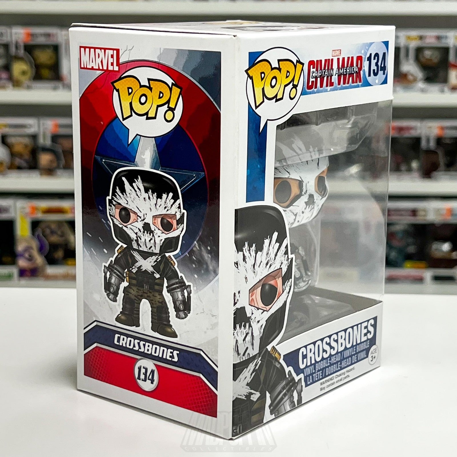 Funko Pop Marvel Captain America Civil War Crossbones 134 Vinyl Bobble-Head Toy