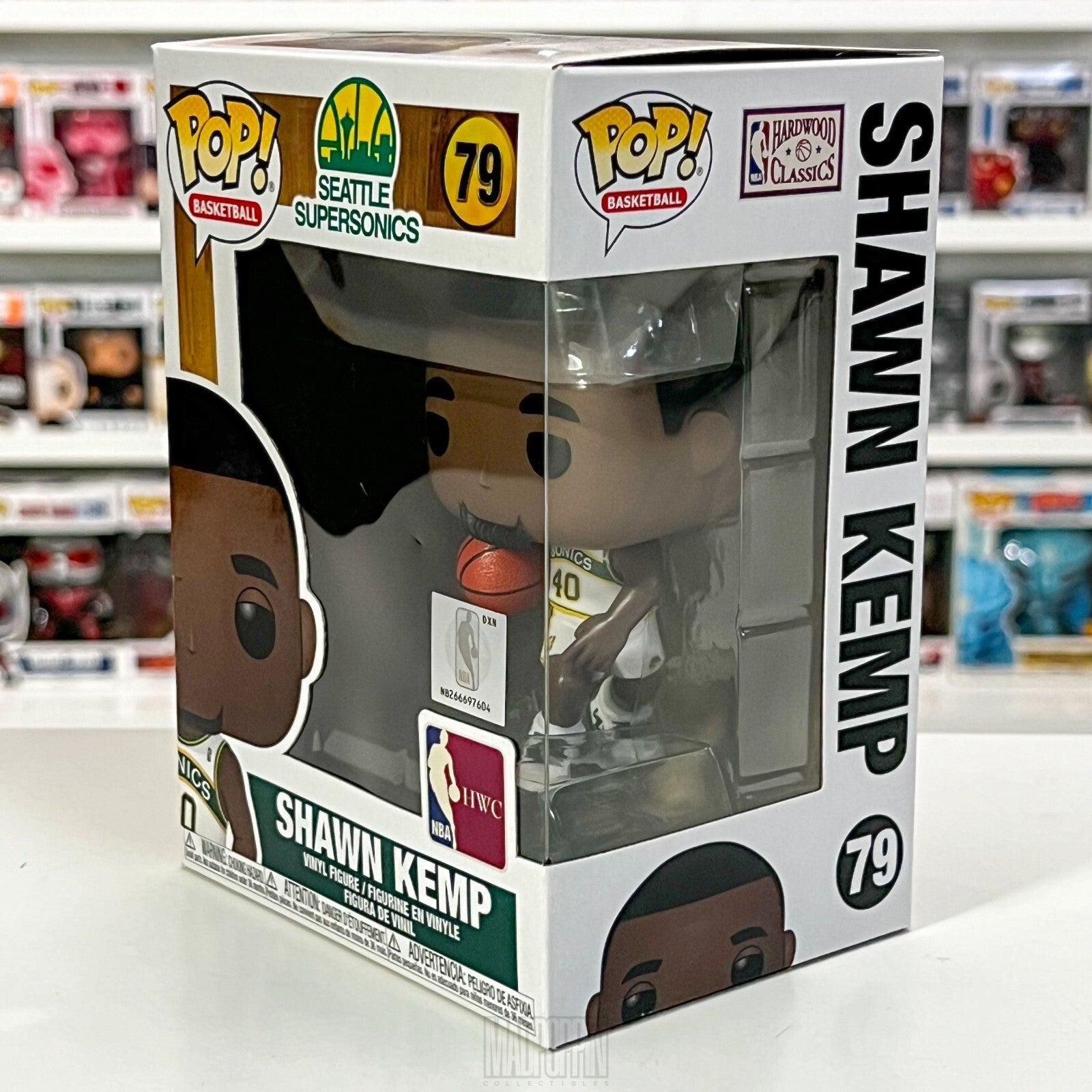 Funko Pop NBA Basketball Seattle Supersonics Shawn Kemp Home Jersey Vaulted 79