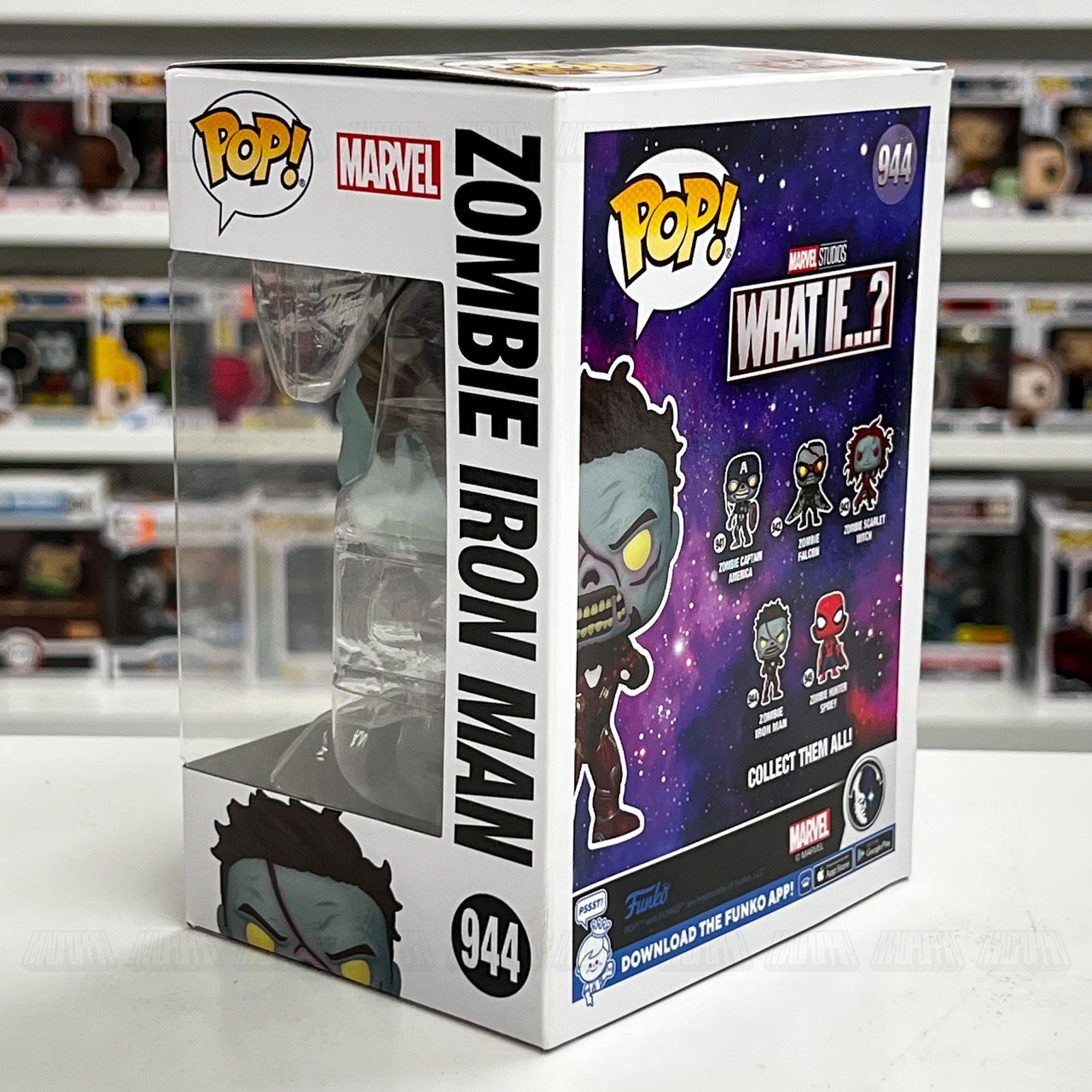 Funko Pop Marvel Studios What If Zombie Iron Man #944 Bobble-Head Vinyl Figure