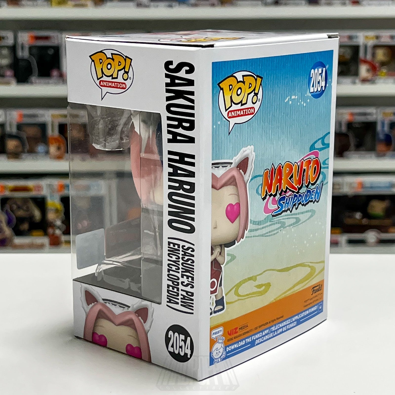 Funko Pop Naruto Sakura Haruno Sasuke Paw Encyclopedia 2054 Con Sticker NYCC Toy