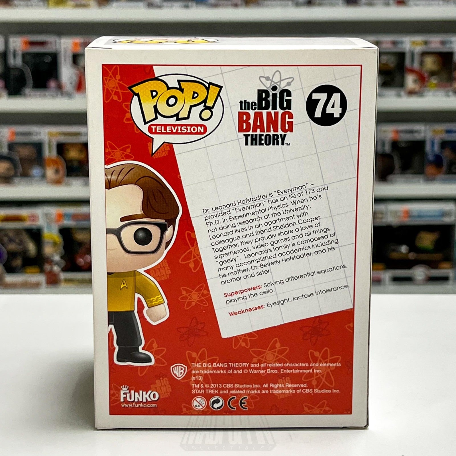 Funko Pop The Big Bang Theory TBBT Leonard Hofstadter 74 Star Trek TV Figure Toy