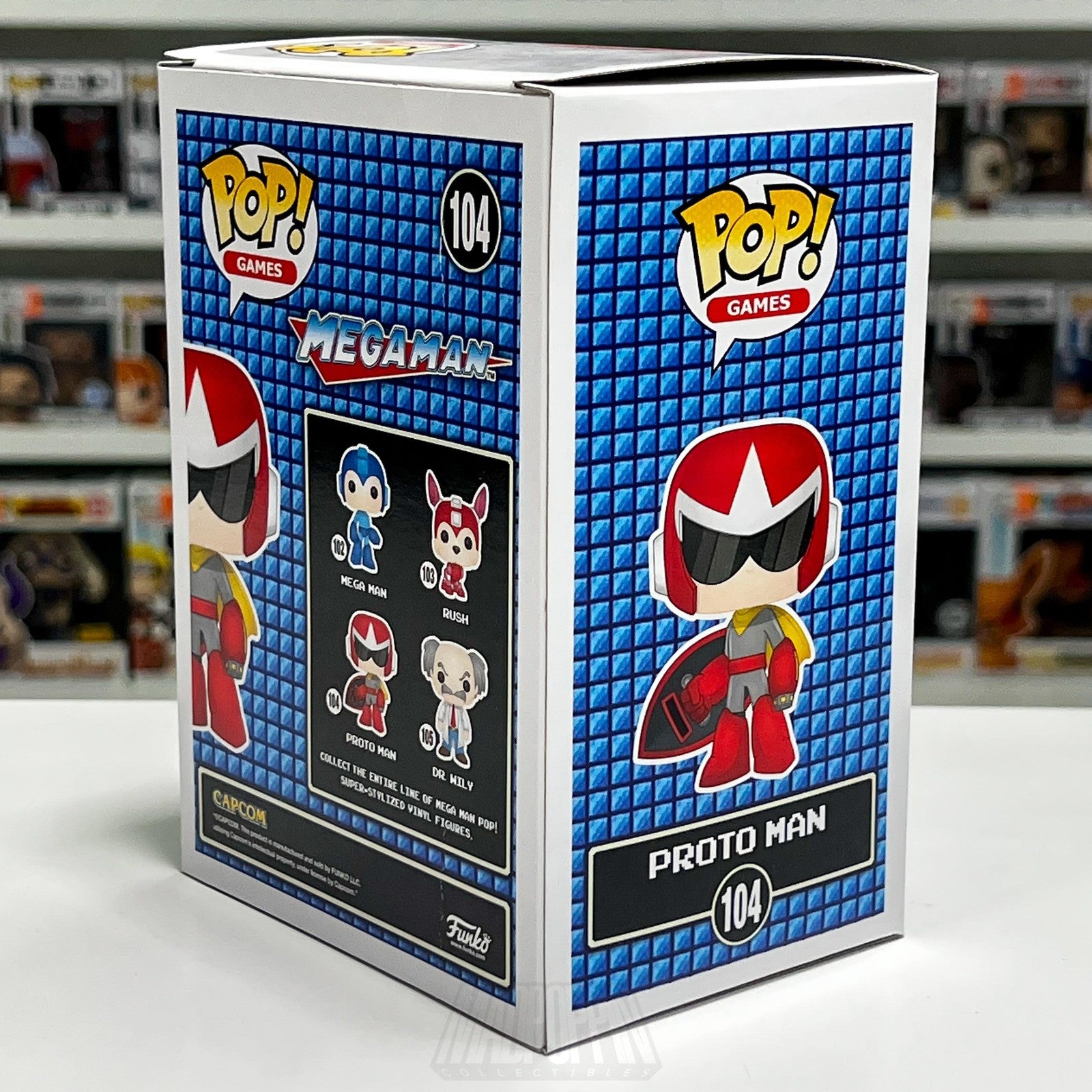 Funko Pop Video Games Mega Man Proto Man 104 Vinyl Figure Capcom Toy