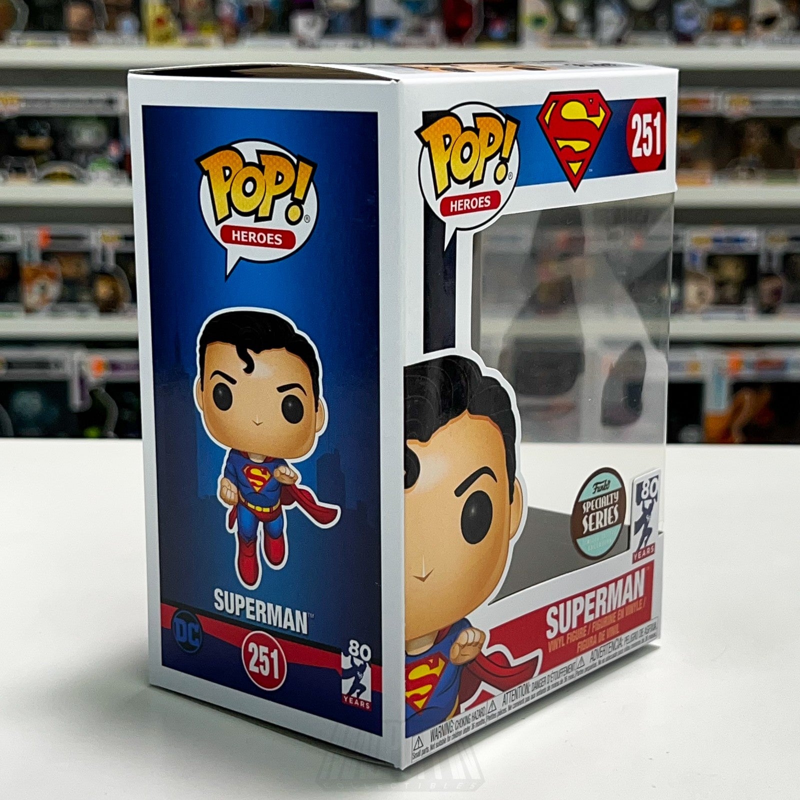 Funko Pop DC Heroes Superman Flying 251 BOX ONLY NO FIGURE NO INSERT Mint Comics5