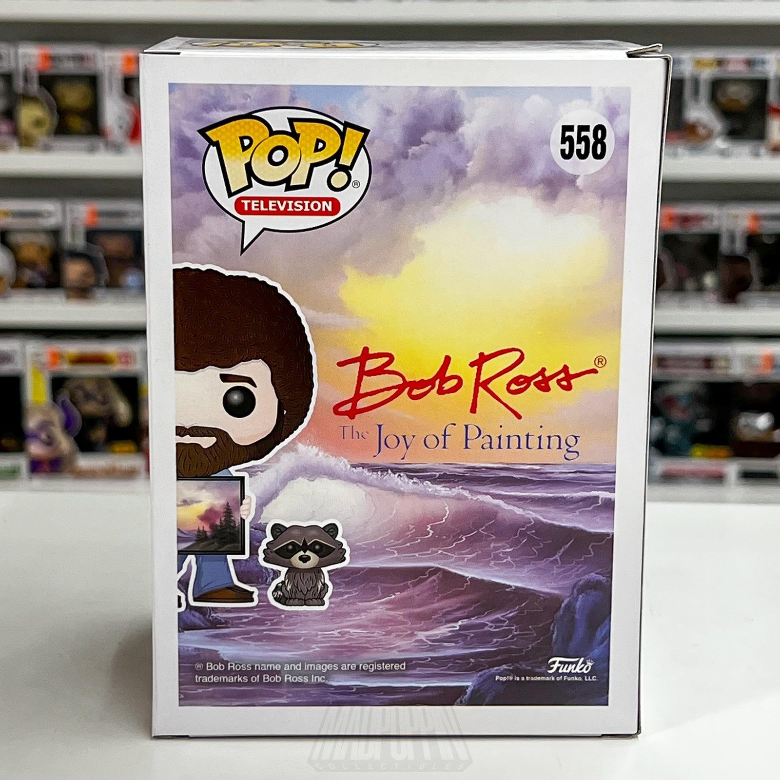 Funko Pop Television Bob Ross Raccoon 558 Joy of Painting Vinyl Figure Toy PBS